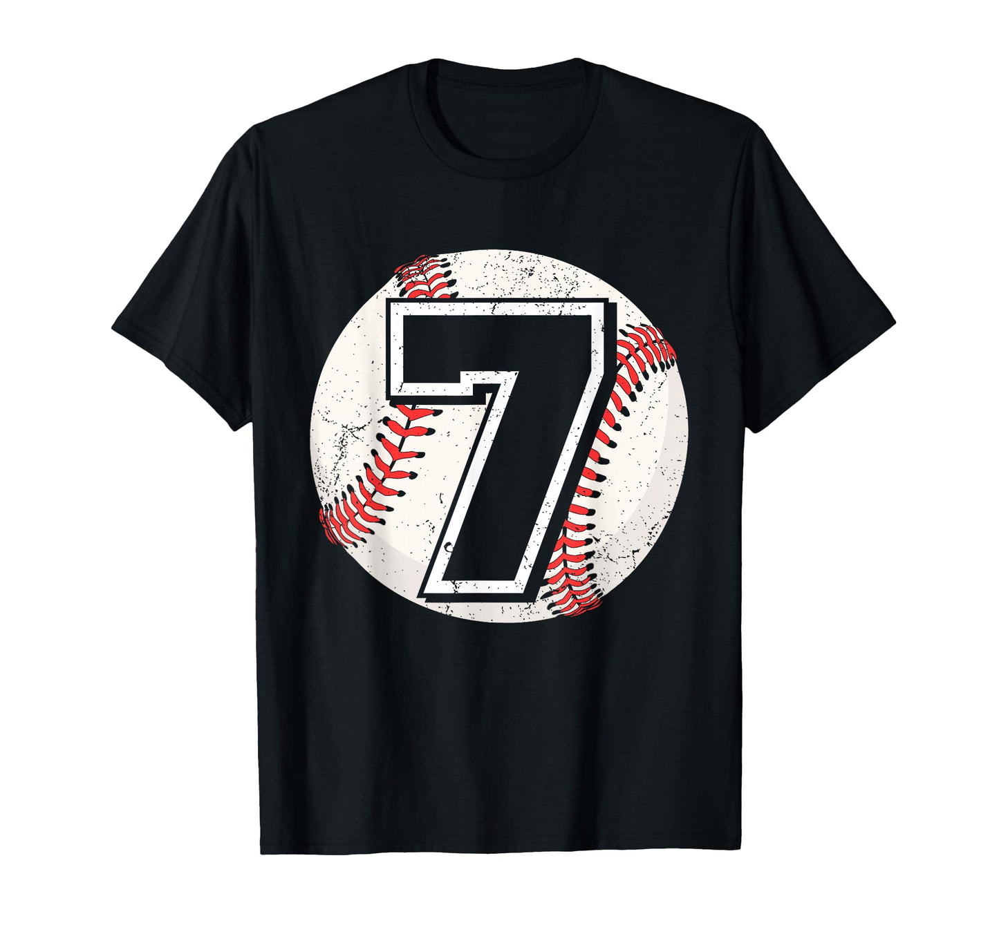 Birthday Number 7 Baseball 7Th T-Shirt - Casual Everyday Wear Unisex - T-Shirt, Sweatshirt, Hoodie