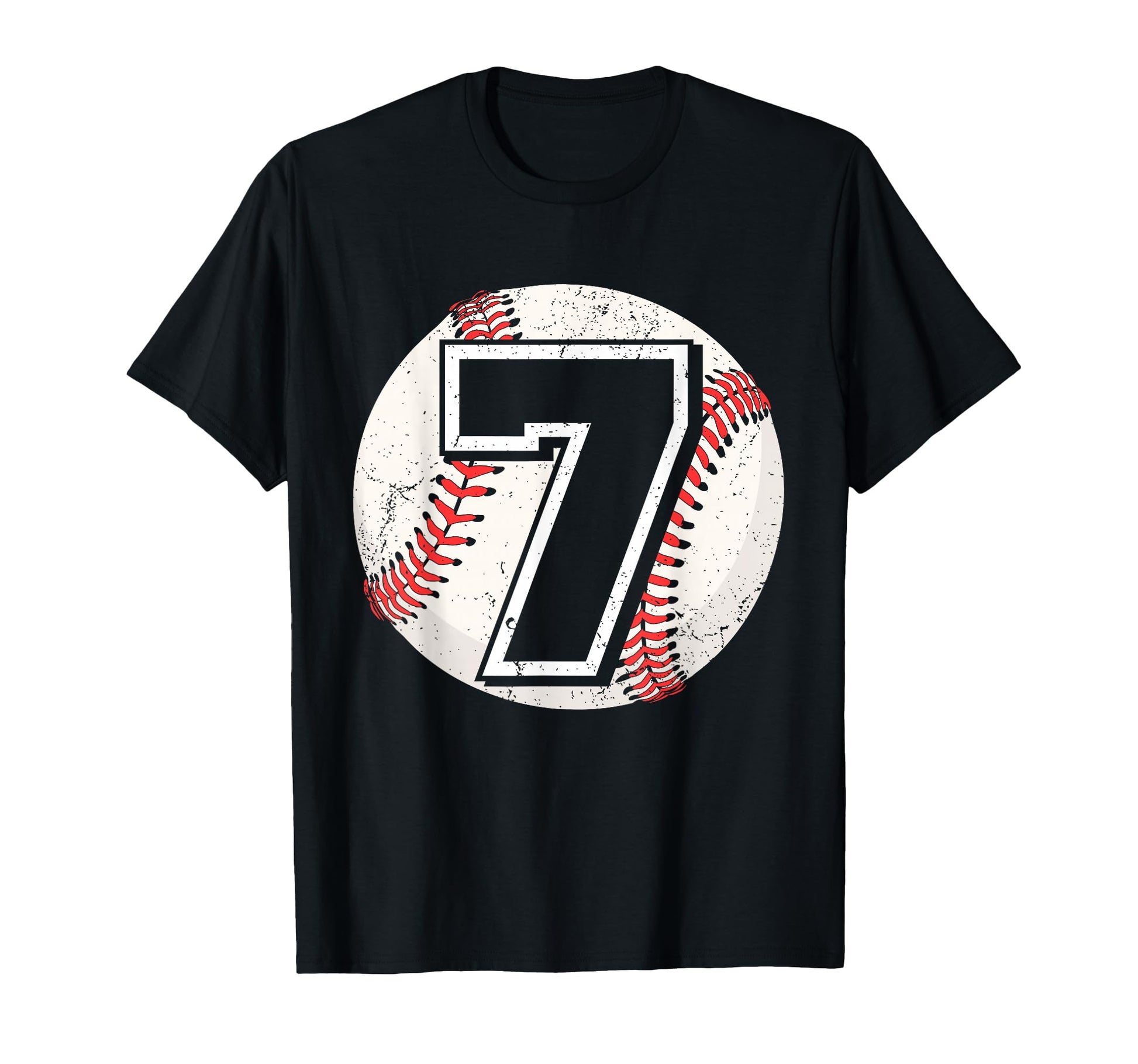 Birthday Number 7 Baseball 7Th T-Shirt - Casual Everyday Wear Unisex - T-Shirt, Sweatshirt, Hoodie