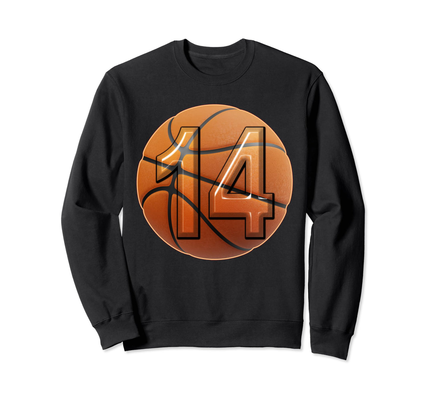 Basket Ball Birthday Teen 14 Years Old Sweatshirt - Graphic Print Unisex - T-Shirt, Sweatshirt, Hoodie