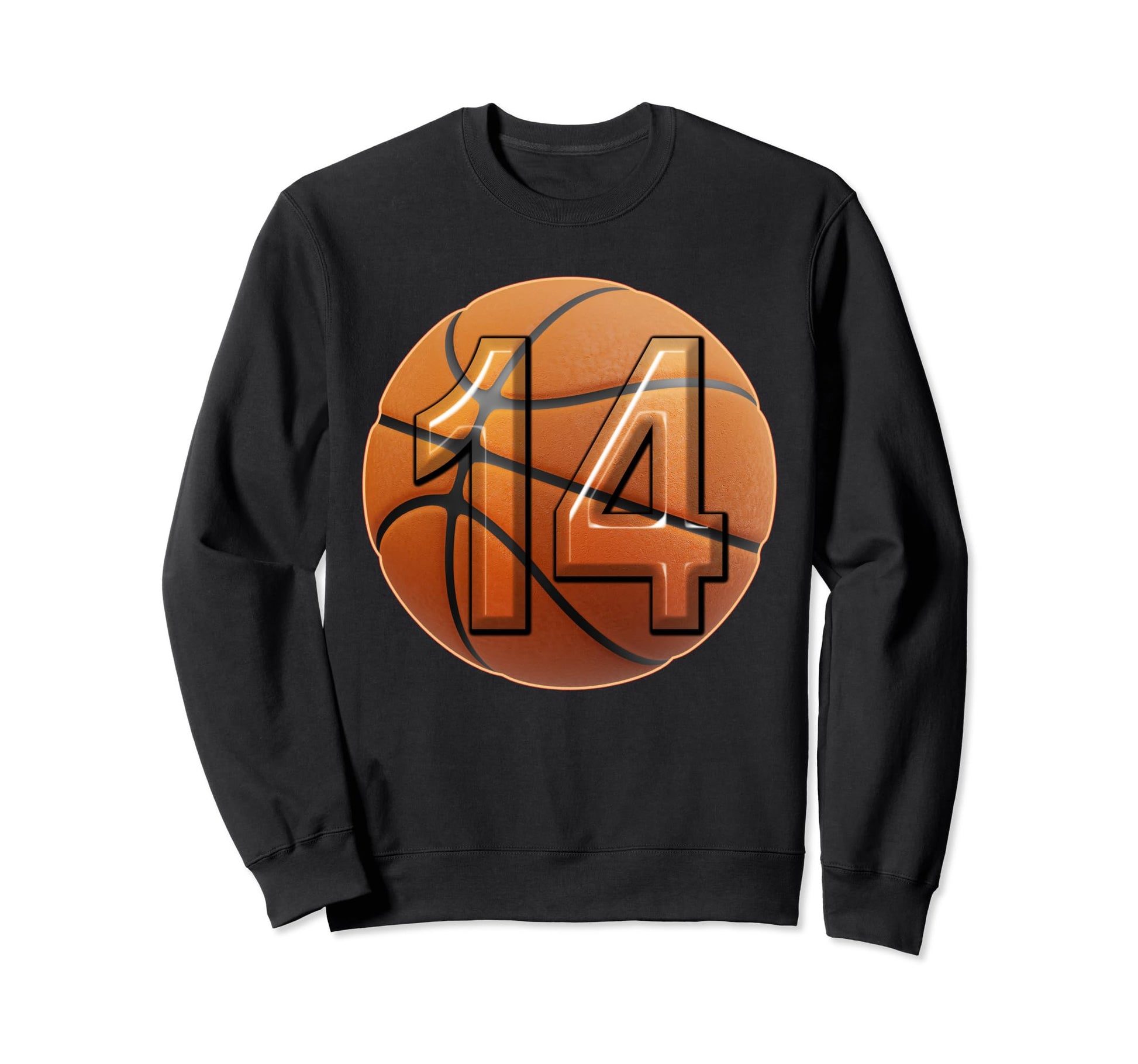 Basket Ball Birthday Teen 14 Years Old Sweatshirt - Graphic Print Unisex - T-Shirt, Sweatshirt, Hoodie