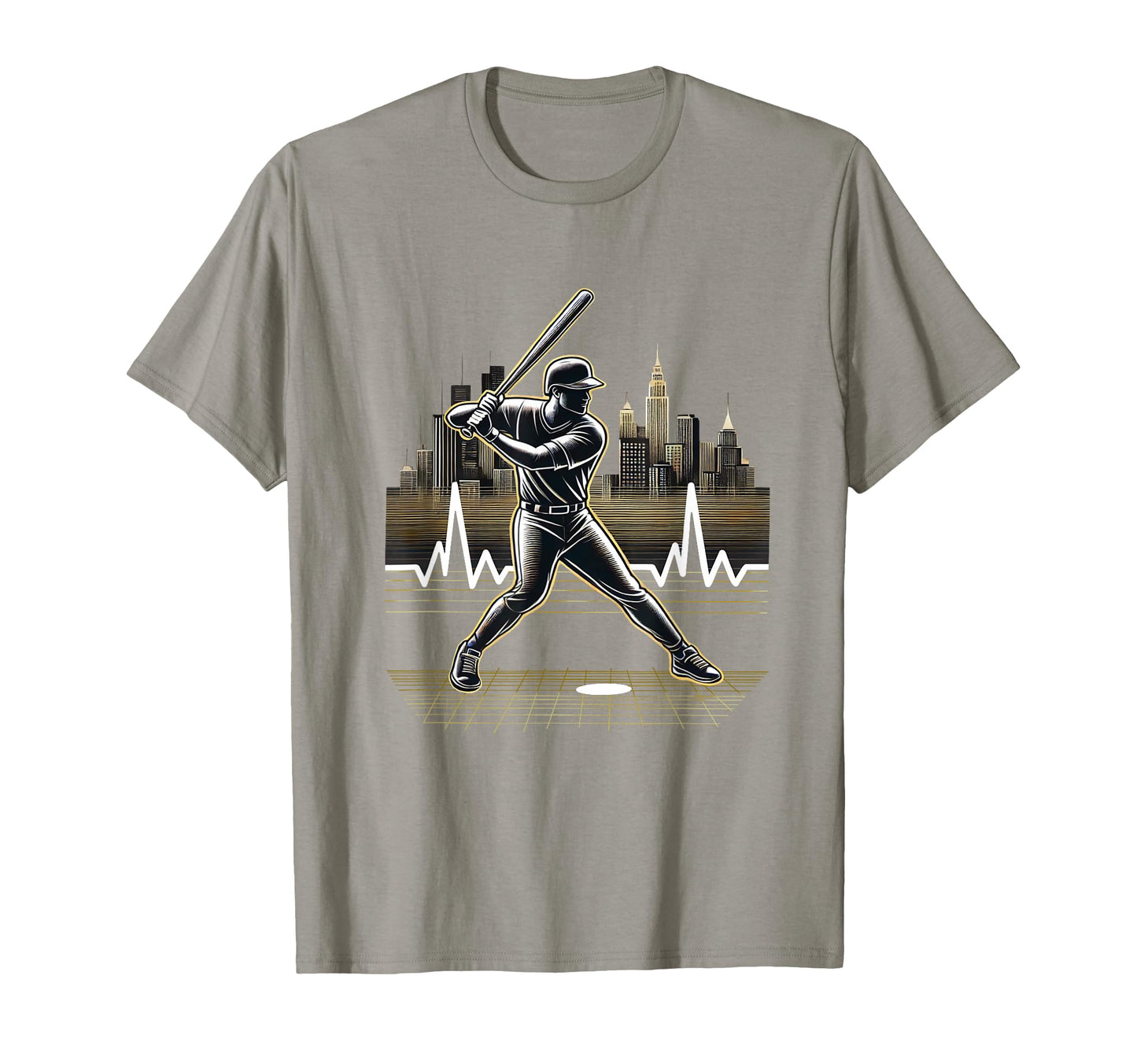 Funny Baseball Heartbeat Baseball T-Shirt - Custom Art Print for Adults - T-Shirt, Sweatshirt, Hoodie