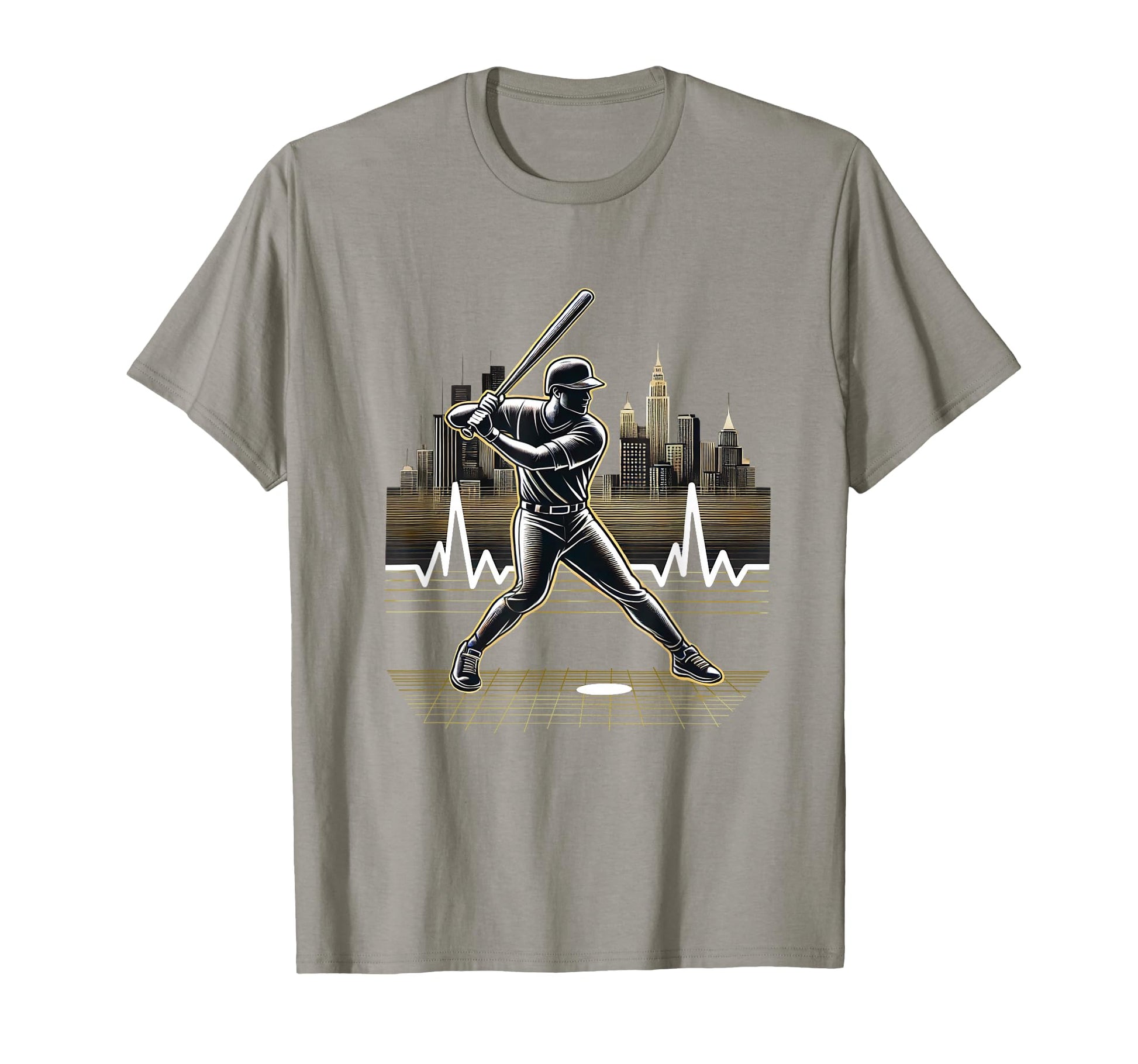 Funny Baseball Heartbeat Baseball T-Shirt - Custom Art Print for Adults - T-Shirt, Sweatshirt, Hoodie