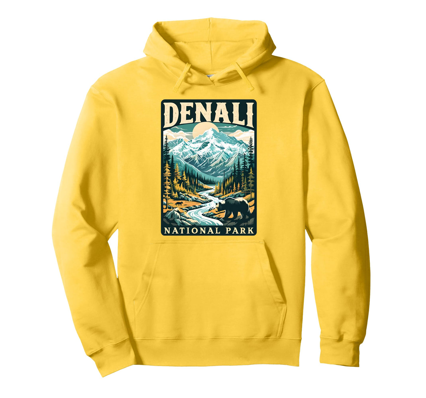 Mount Denali National Park Hoodie - Trendy Graphic Unisex - T-Shirt, Sweatshirt, Hoodie