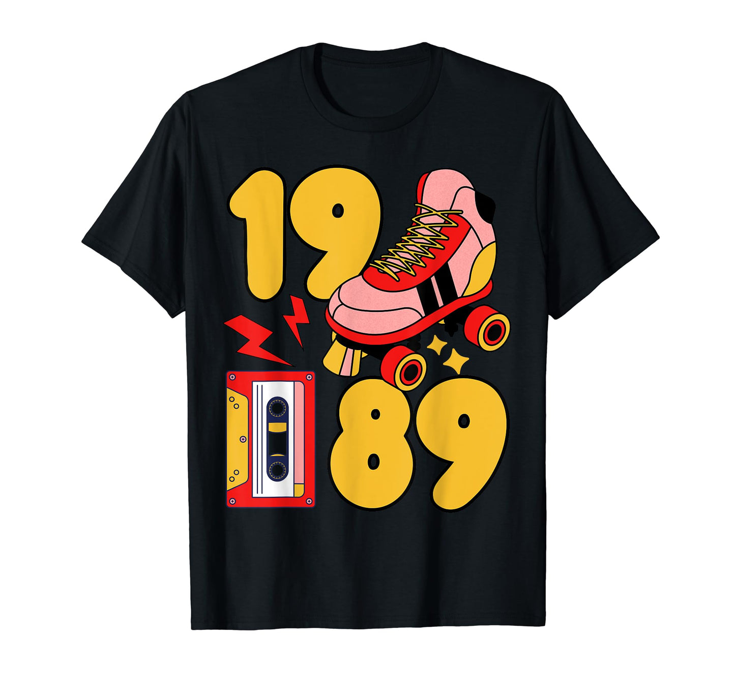 80S Vibes Mixed Tapes Roller Skates T-Shirt - Custom Art Print Men Women - T-Shirt, Sweatshirt, Hoodie
