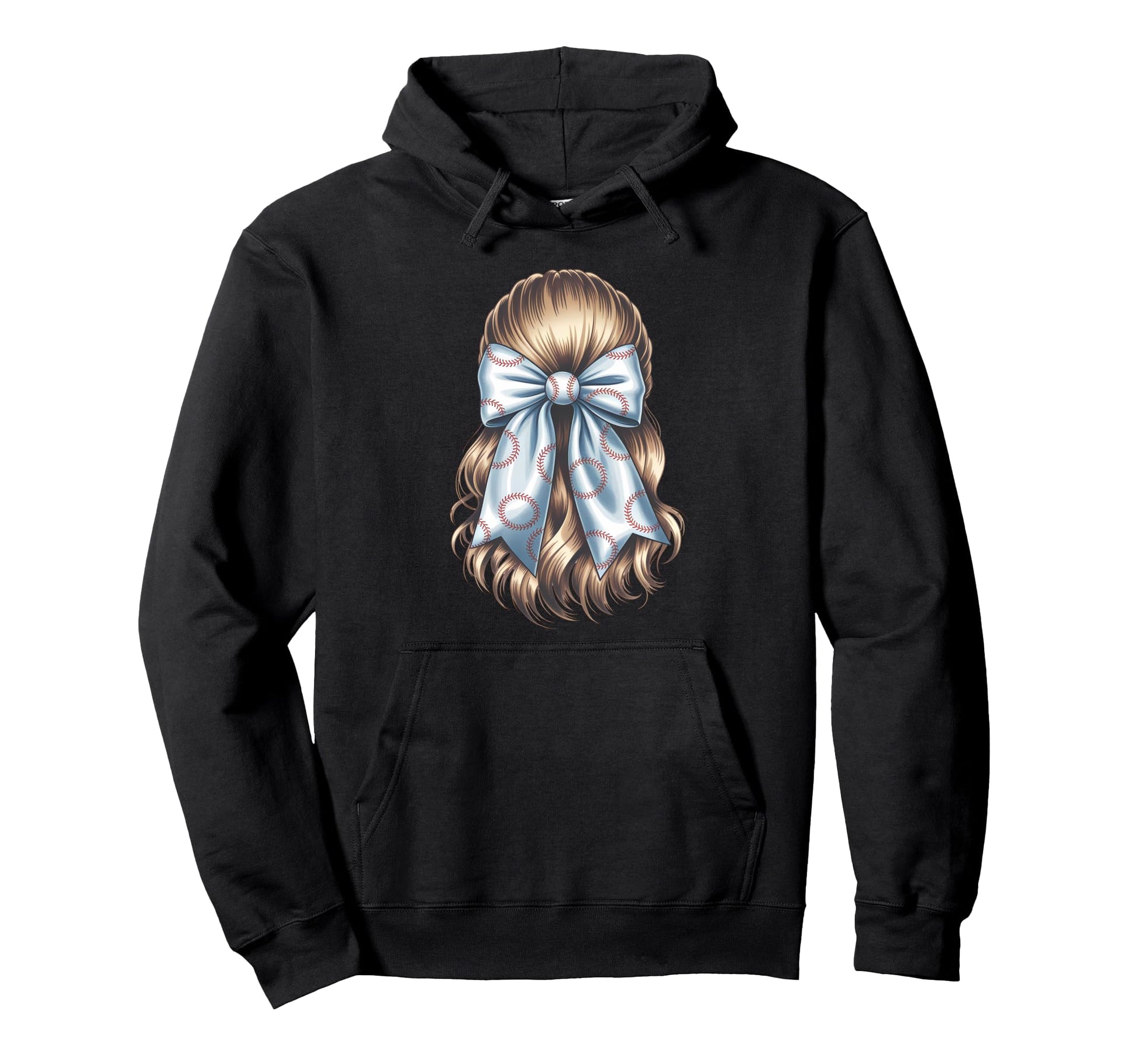 Baseball Coquette Bow Baseball Mom Hoodie - Unique Graphic for Adults - T-Shirt, Sweatshirt, Hoodie