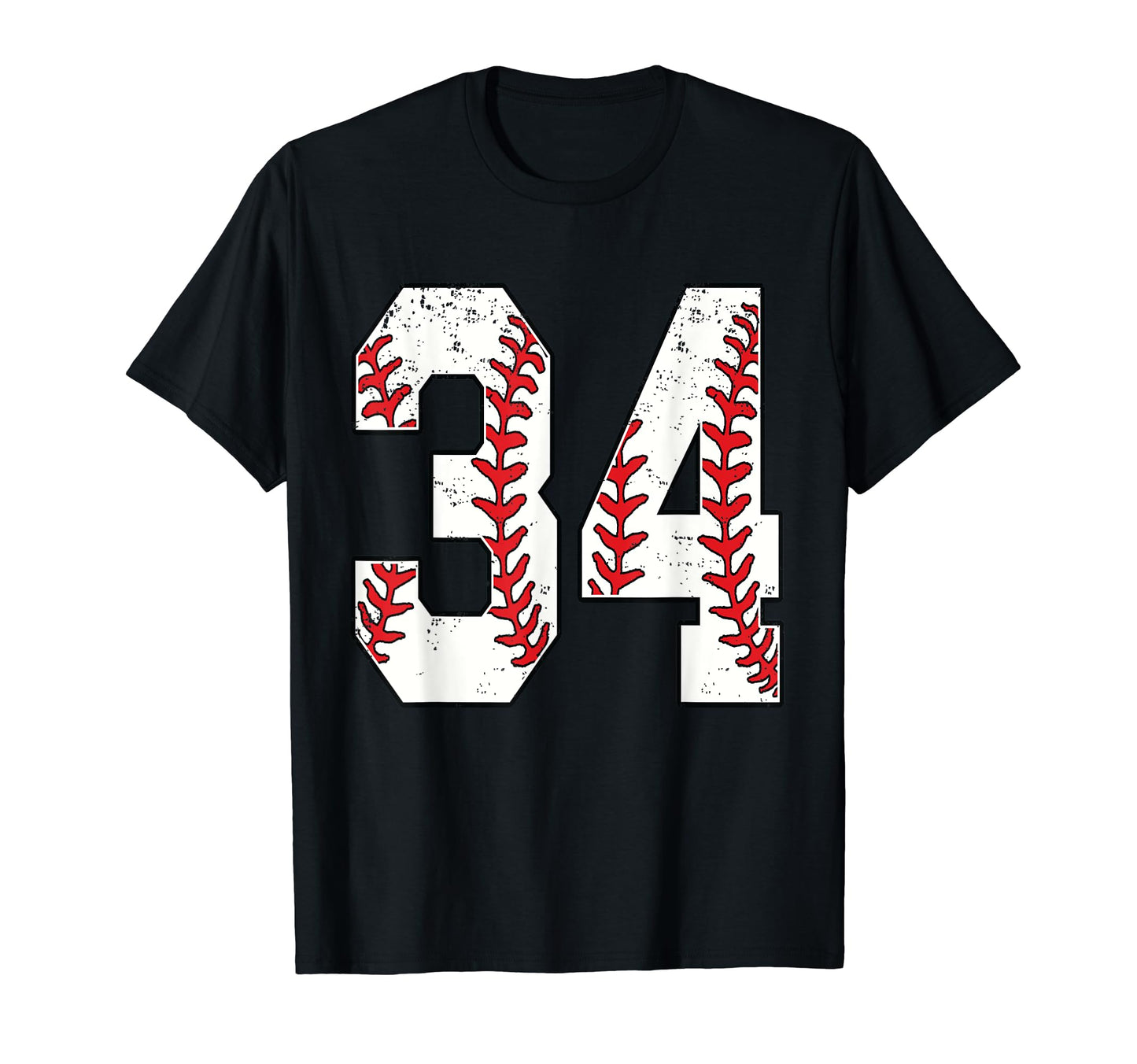 Number 34 Baseball 34 Jersey T-Shirt - Casual Everyday Wear for Adults - T-Shirt, Sweatshirt, Hoodie