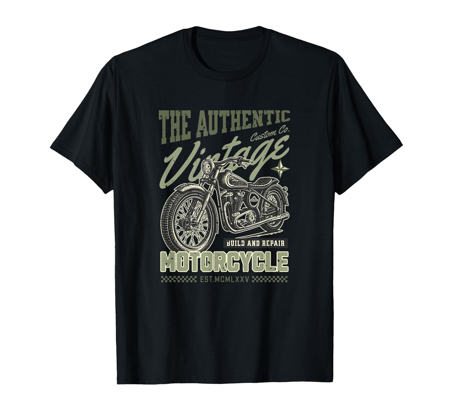 Biker Authentic Motorcycle T-Shirt - Casual Everyday Wear Men Women - T-Shirt, Sweatshirt, Hoodie