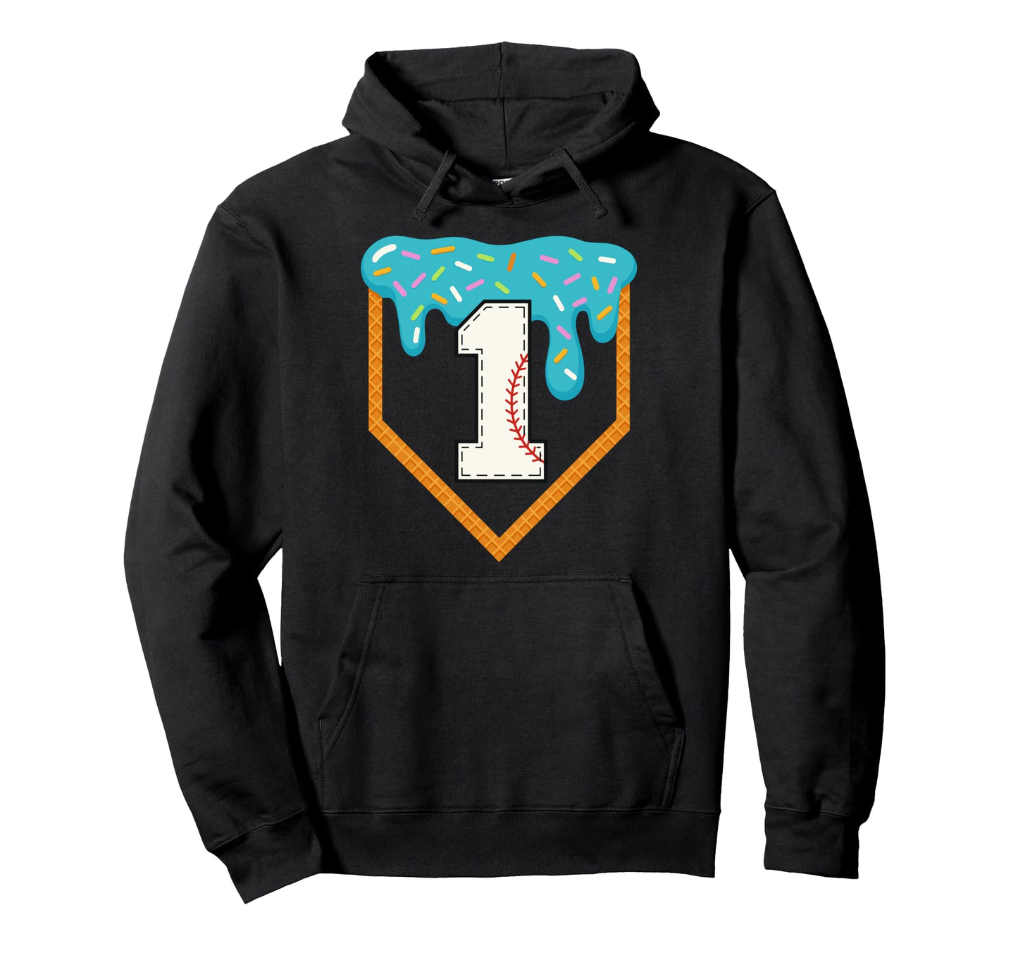 Baseball Drip 1St Birthday 1 Year Old Hoodie - Unique Graphic for Adults - T-Shirt, Sweatshirt, Hoodie