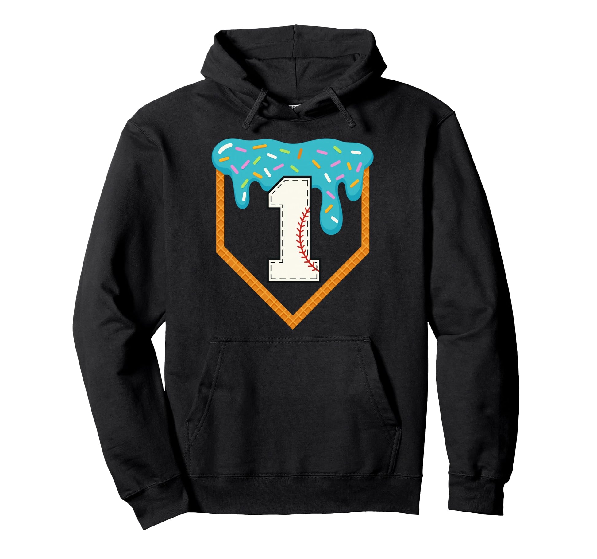 Baseball Drip 1St Birthday 1 Year Old Hoodie - Unique Graphic for Adults - T-Shirt, Sweatshirt, Hoodie