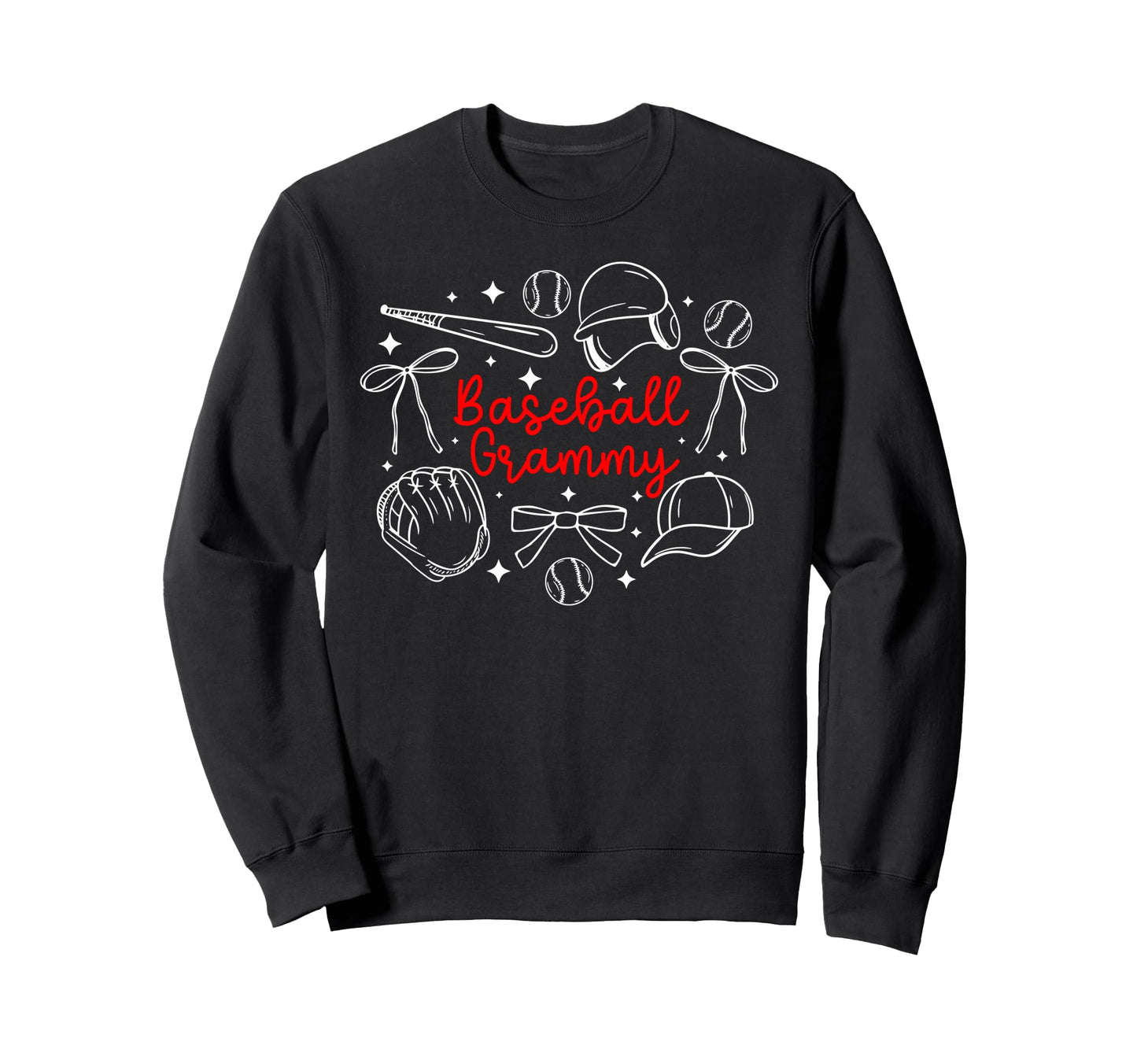 Baseball Grammy Coquette Grammy Sweatshirt - Minimalist Print for Adults - T-Shirt, Sweatshirt, Hoodie