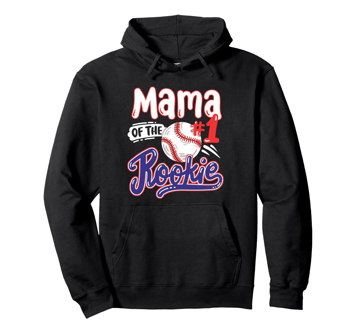 Mama Rookie 1St Baseball Birthday Hoodie - Minimalist Print Men Women - T-Shirt, Sweatshirt, Hoodie