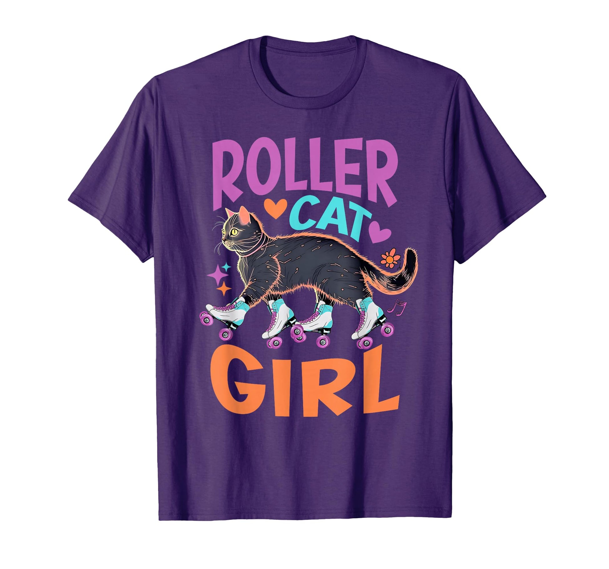 Roller Skating Cat Funny Skaters T-Shirt - Aesthetic Graphic Men Women - T-Shirt, Sweatshirt, Hoodie