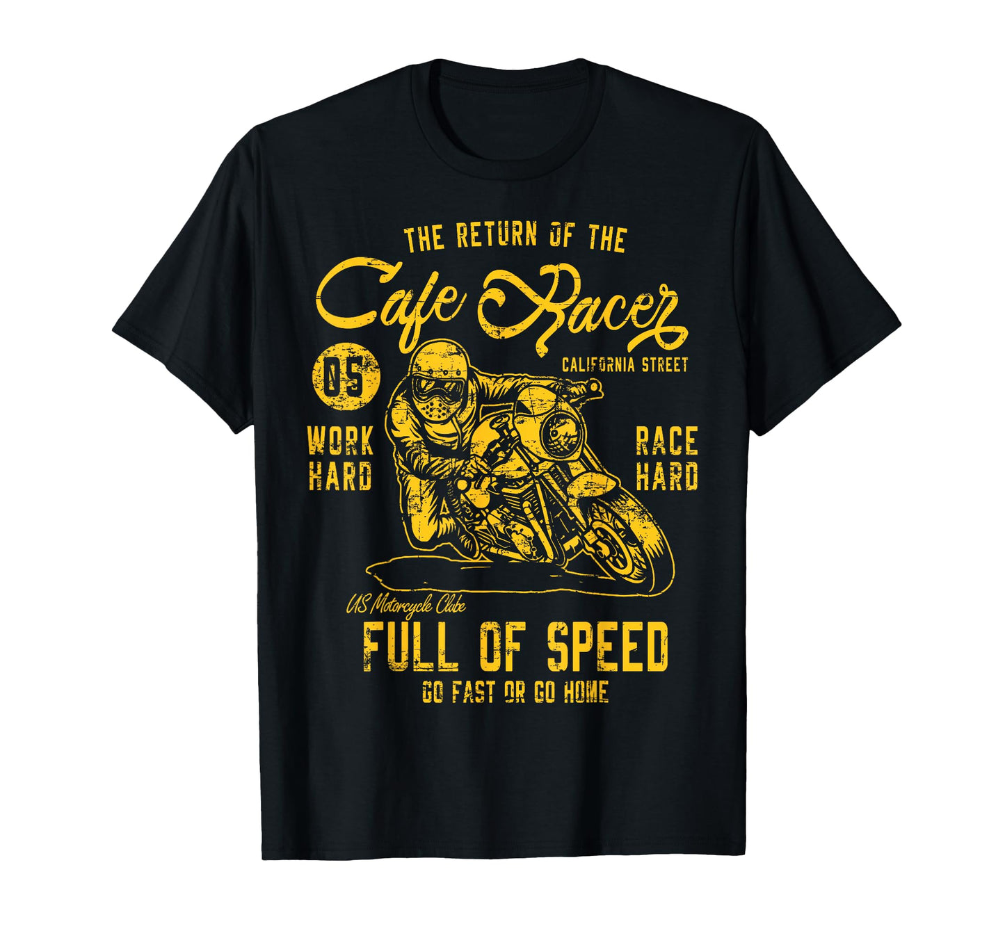 Cafe Racer Motorcycle Bikers T-Shirt - Casual Everyday Wear for Adults - T-Shirt, Sweatshirt, Hoodie