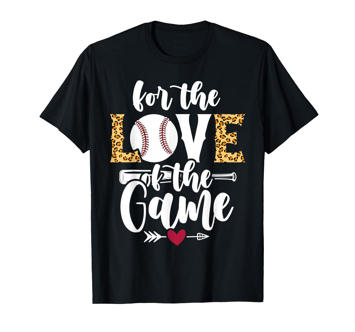 Baseball Mom Leopard Love Game T-Shirt - Minimalist Print for Adults - T-Shirt, Sweatshirt, Hoodie