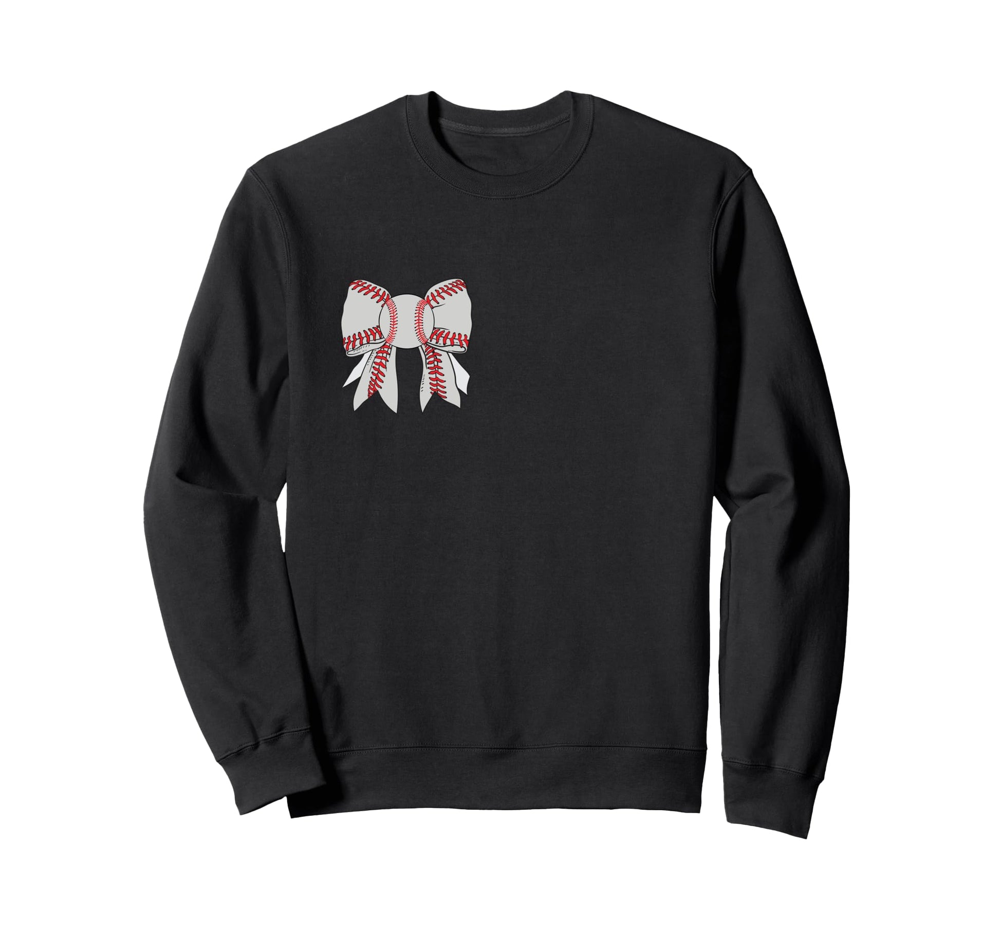 Baseball Bow Coquette Mom Lucky Sweatshirt - Minimalist Print for Adults - T-Shirt, Sweatshirt, Hoodie