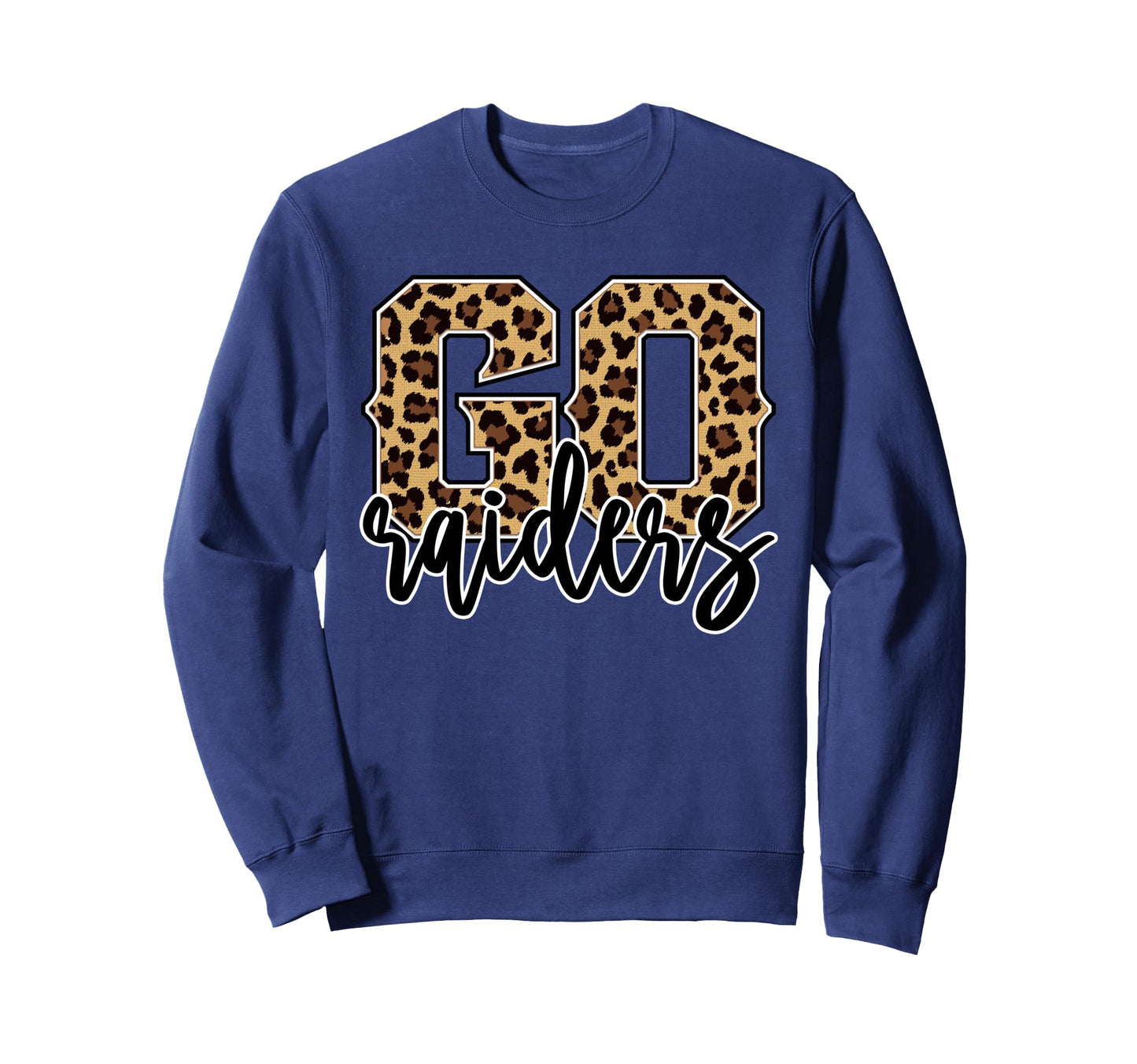 Raiders Go Raiders Leopard Womens Sweatshirt - Unique Graphic Unisex - T-Shirt, Sweatshirt, Hoodie
