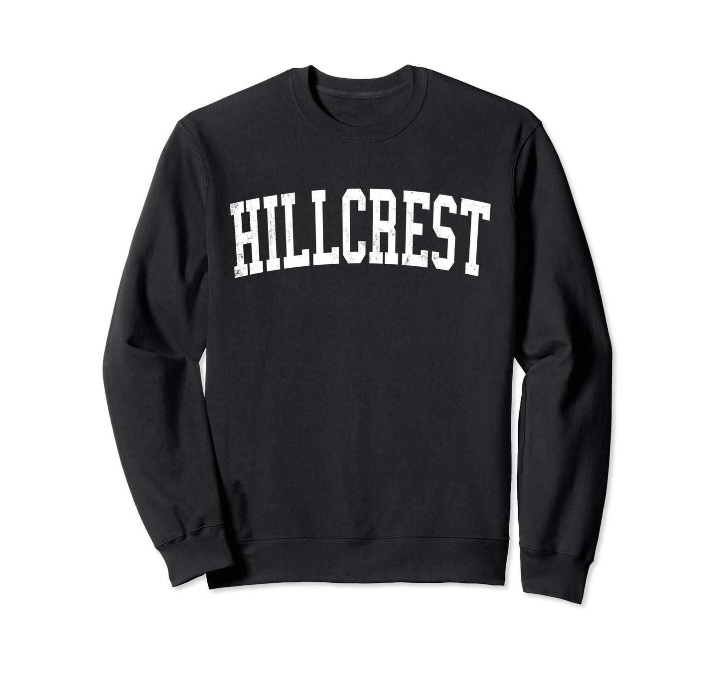 Hillcrest Ny Distressed White Sweatshirt - Streetwear Style for Adults - T-Shirt, Sweatshirt, Hoodie