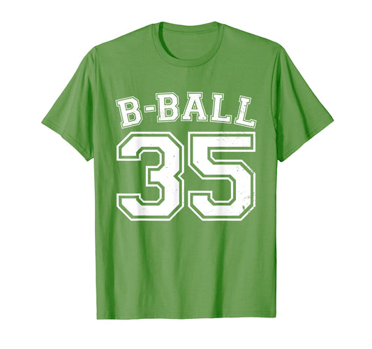 B Ball Basketball Player Number 35 T-Shirt - Custom Art Print for Adults - T-Shirt, Sweatshirt, Hoodie