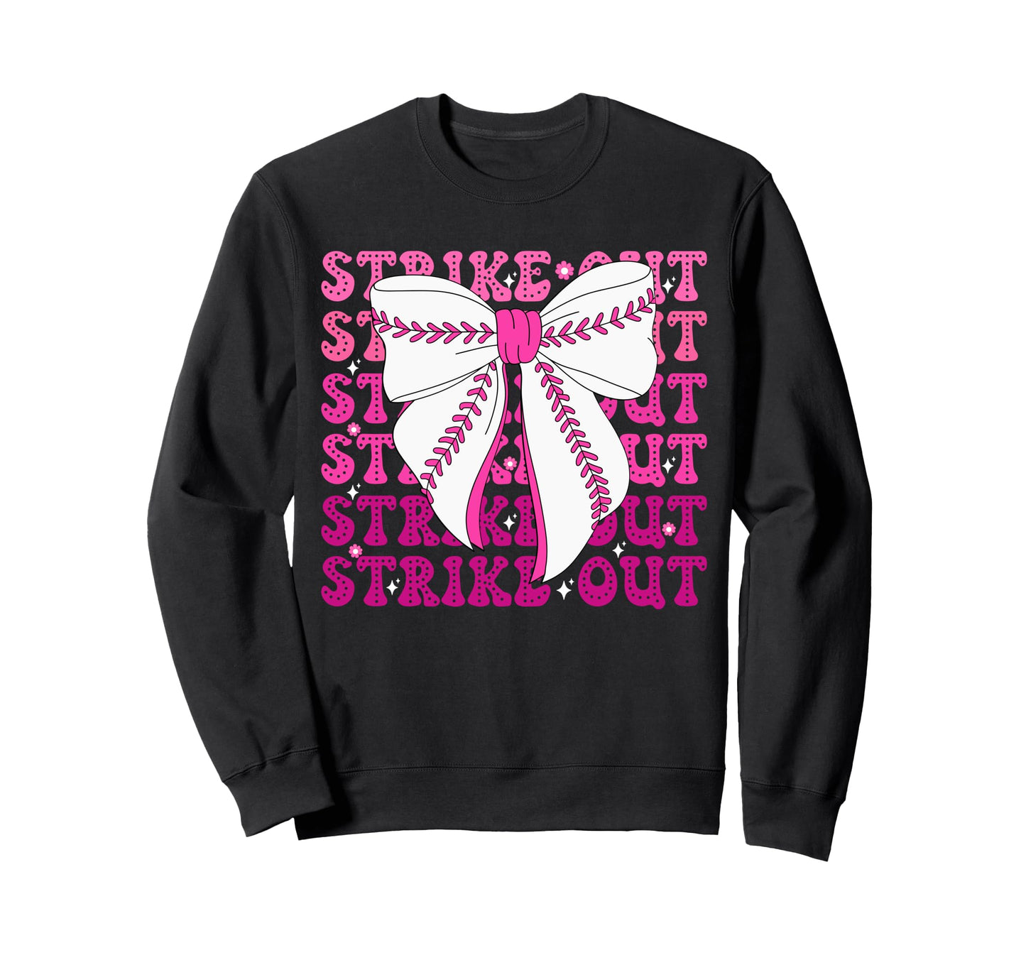 Strike Out Baseball Breast Cancer Sweatshirt - Trendy Graphic Men Women - T-Shirt, Sweatshirt, Hoodie
