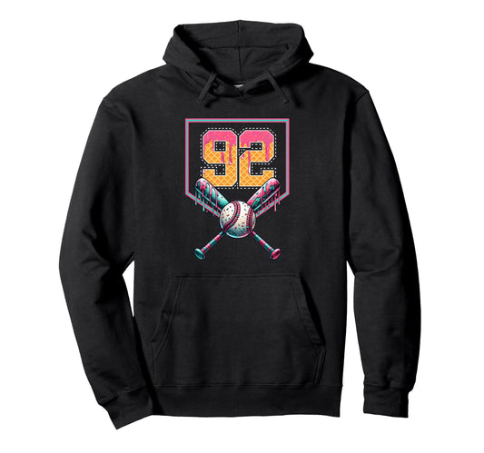 Baseball Drip Number 92 Player Or Hoodie - Casual Everyday Wear for Adults - T-Shirt, Sweatshirt, Hoodie