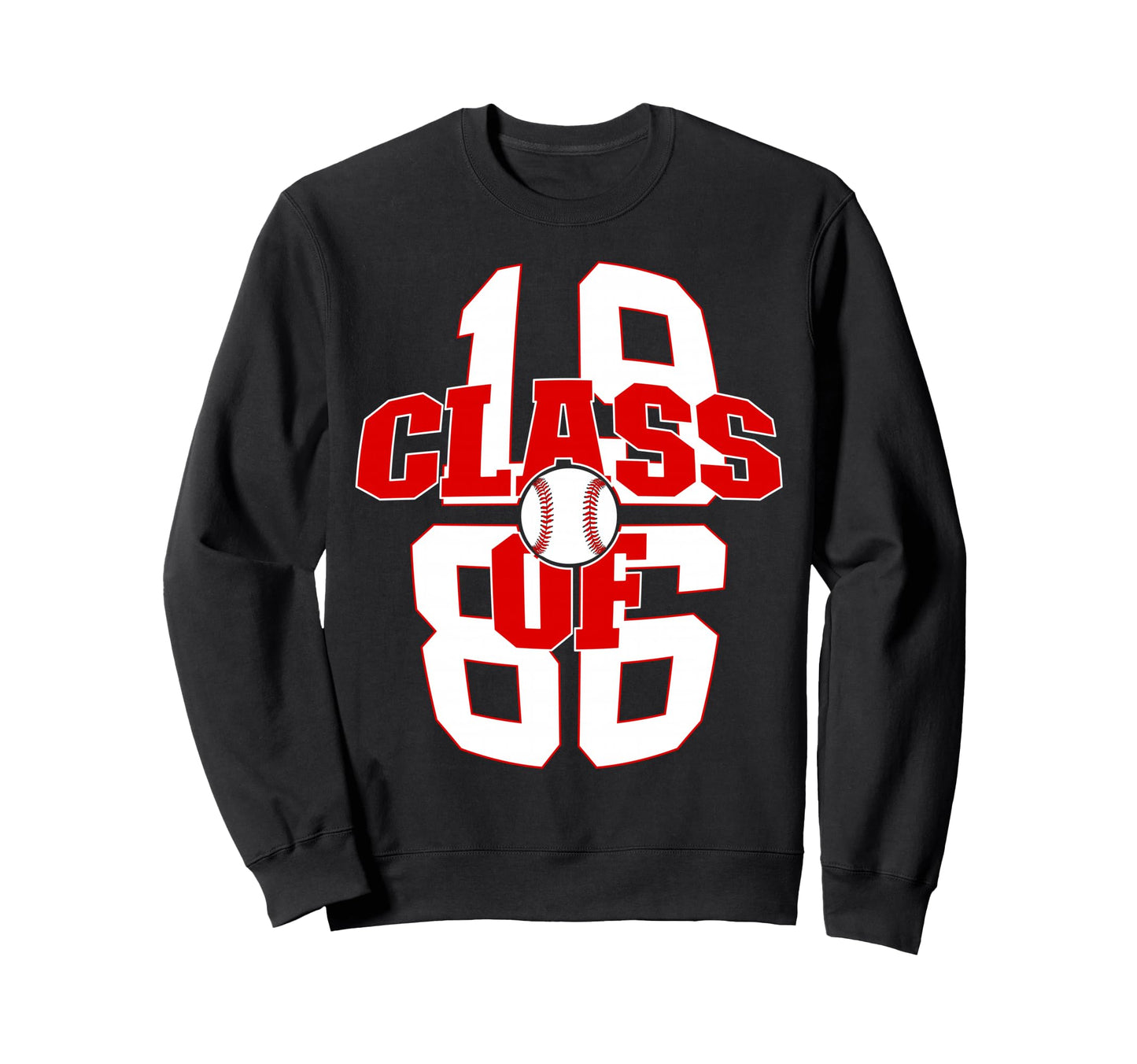 40 Years Class 1986 Baseball 40Th Sweatshirt - Custom Art Print for Adults - T-Shirt, Sweatshirt, Hoodie