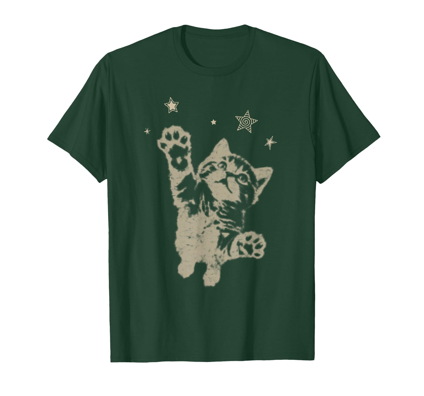 Y2K Cat Jumping Stars 90S 2000S T-Shirt - Aesthetic Graphic for Adults - T-Shirt, Sweatshirt, Hoodie