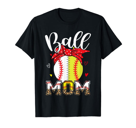 Ball Mom Softball Baseball Headband T-Shirt - Trendy Graphic Men Women - T-Shirt, Sweatshirt, Hoodie