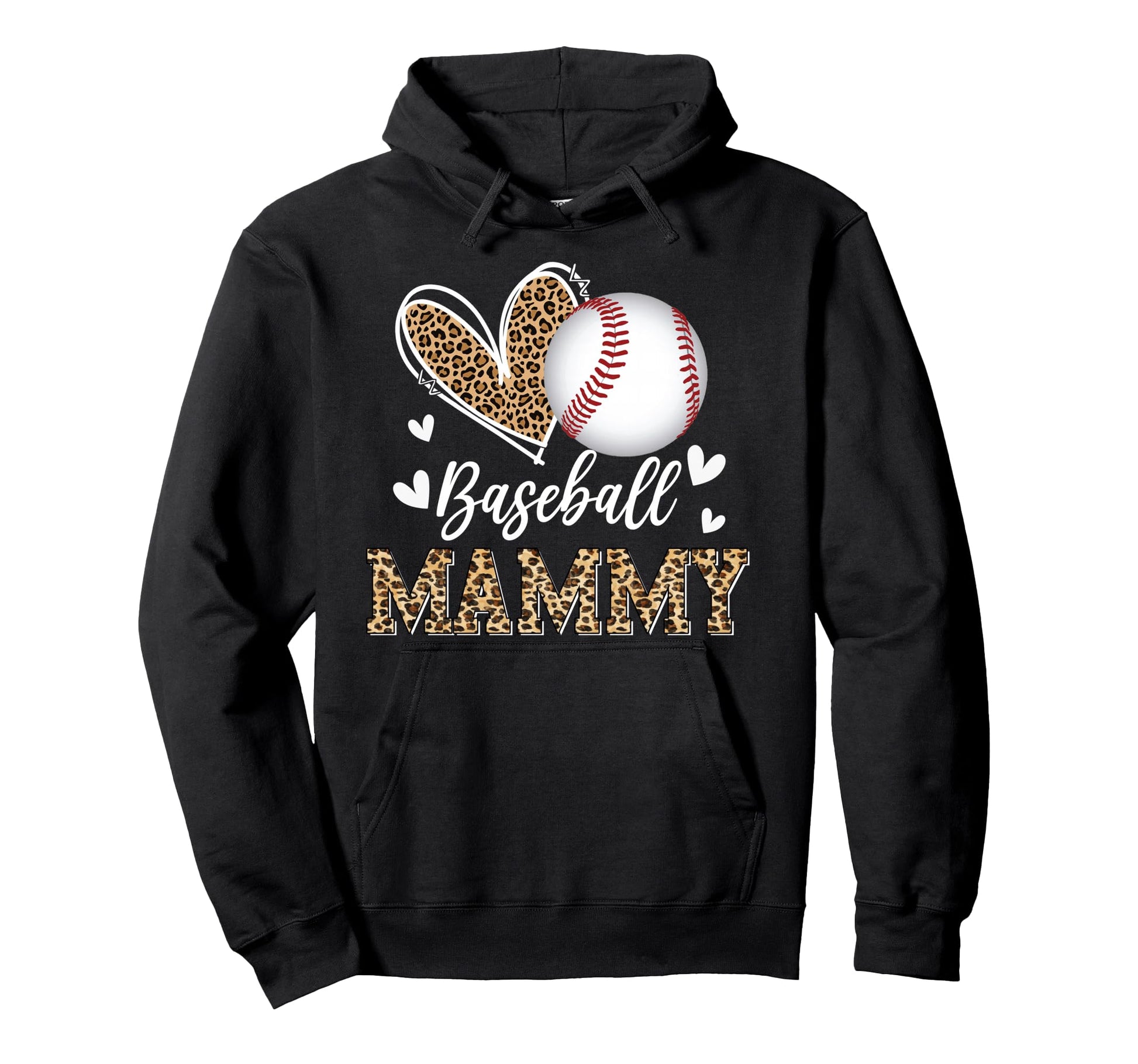 Funny Baseball Mammy Leopard Mammy Hoodie - Unique Graphic for Adults - T-Shirt, Sweatshirt, Hoodie