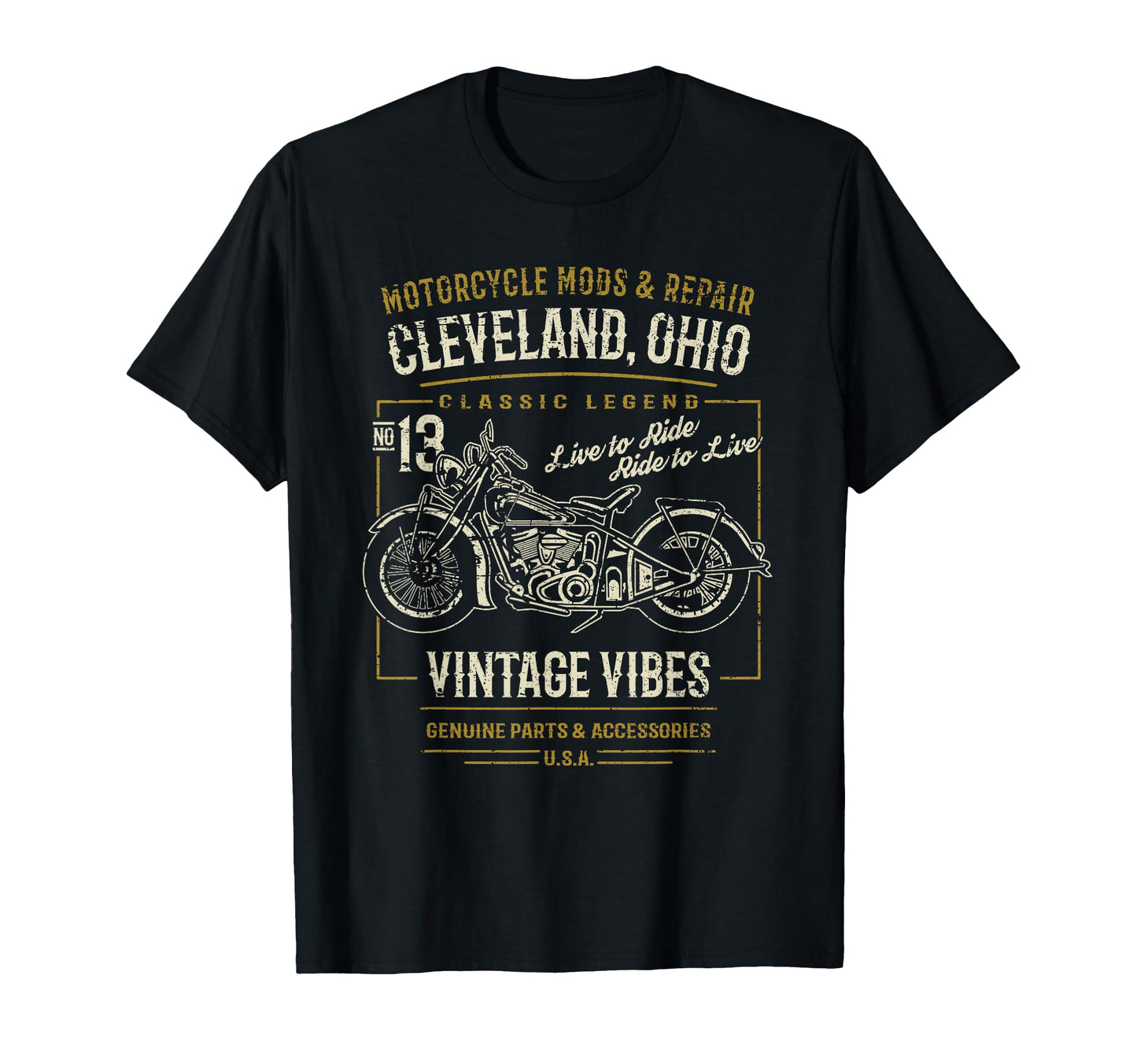 Cleveland Ohio Motorcycle Adventure T-Shirt - Minimalist Print Men Women - T-Shirt, Sweatshirt, Hoodie