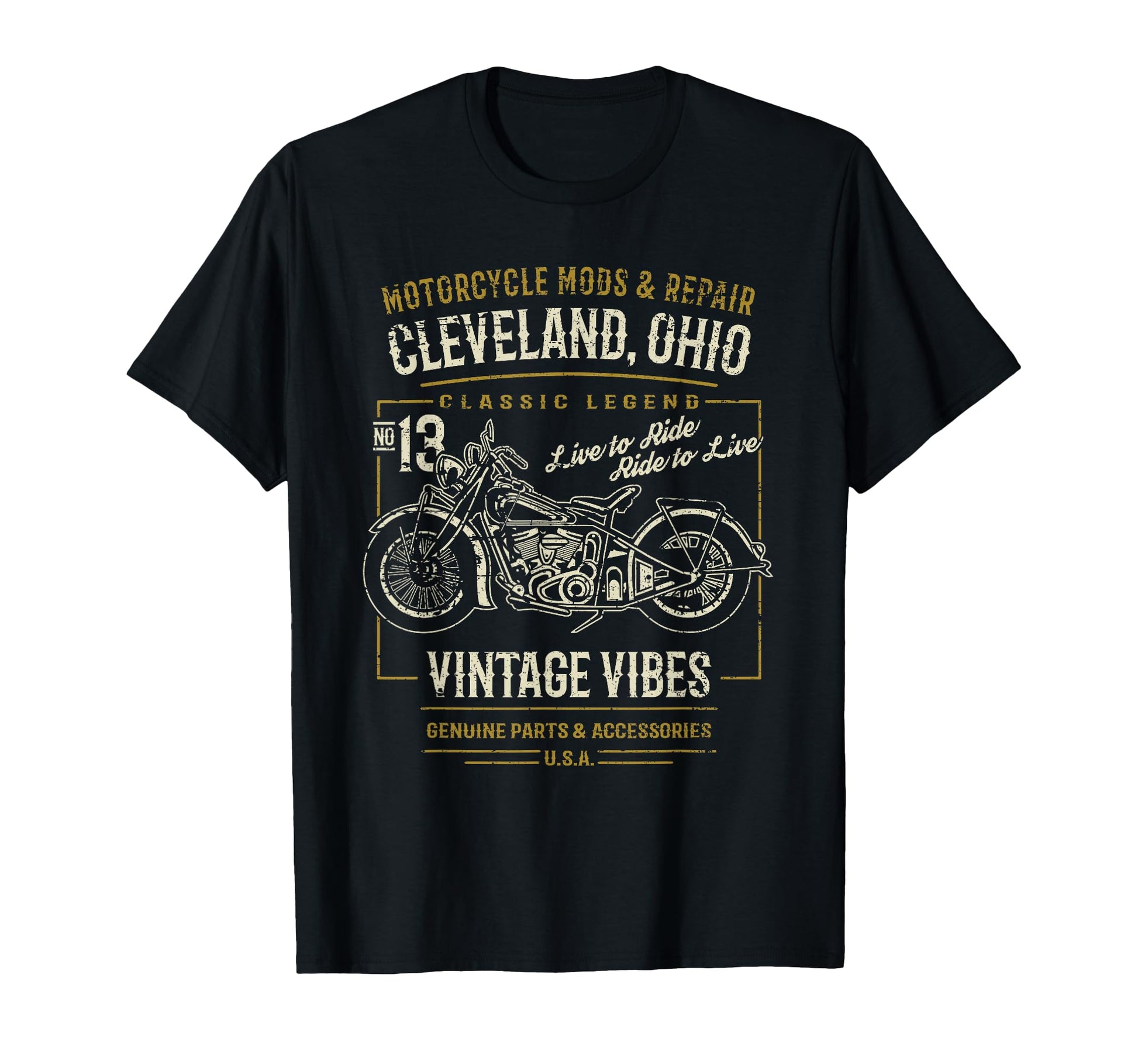 Cleveland Ohio Motorcycle Adventure T-Shirt - Minimalist Print Men Women - T-Shirt, Sweatshirt, Hoodie
