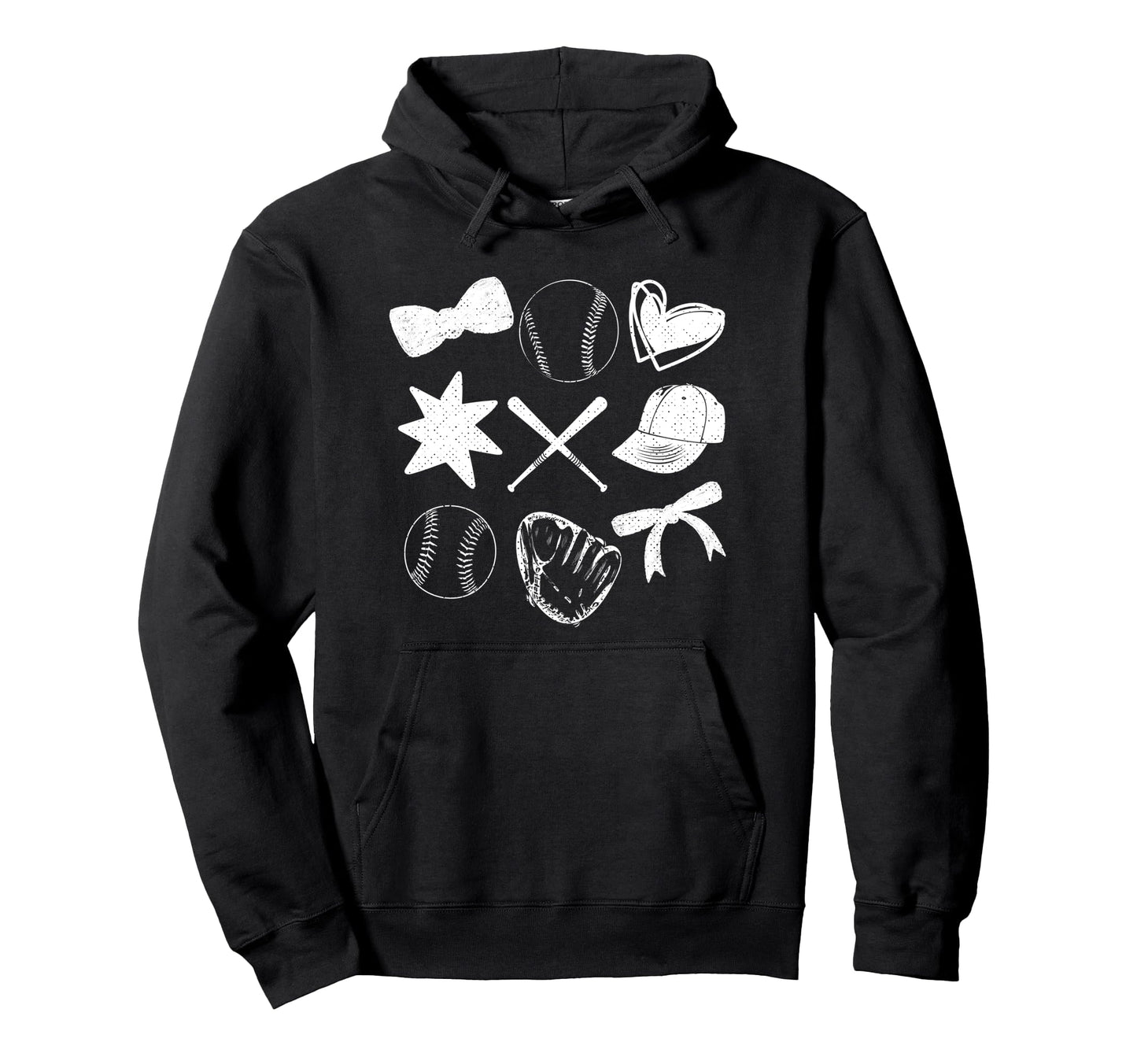 Baseball Mama Coquette Bow Baseball Hoodie - Minimalist Print for Adults - T-Shirt, Sweatshirt, Hoodie
