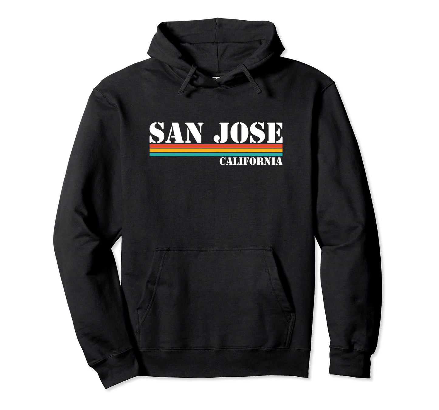 San Jose California Stripes Hoodie - Aesthetic Graphic Unisex - T-Shirt, Sweatshirt, Hoodie