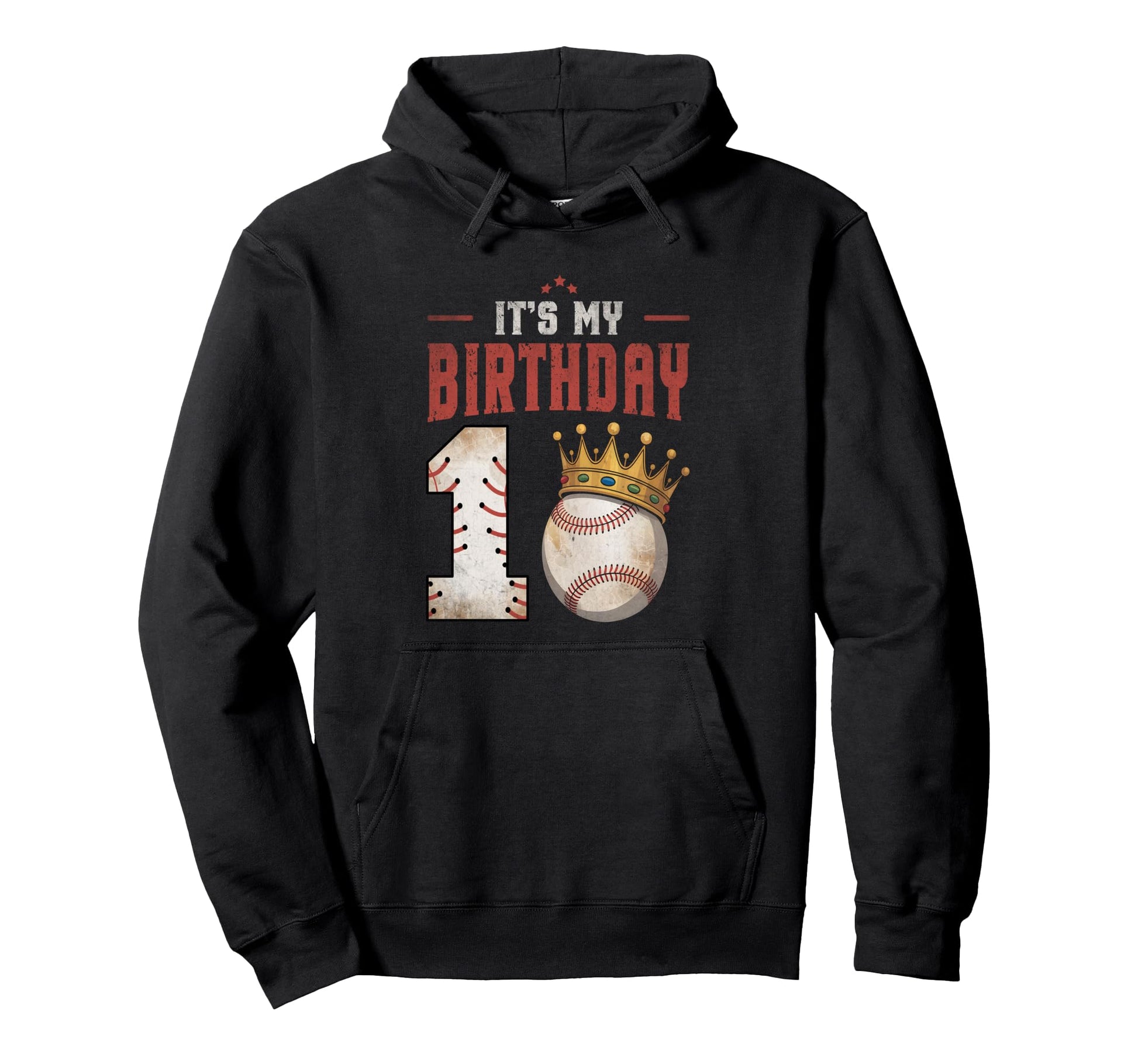 Its My 10Th Birthday Baseball 10 Years Old Hoodie - Custom Art Print Unisex - T-Shirt, Sweatshirt, Hoodie