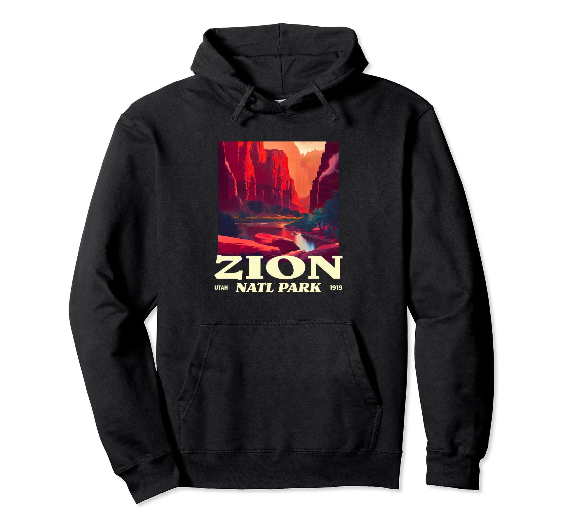 Zion Utah Zion National Park Hoodie - Trendy Graphic for Adults - T-Shirt, Sweatshirt, Hoodie