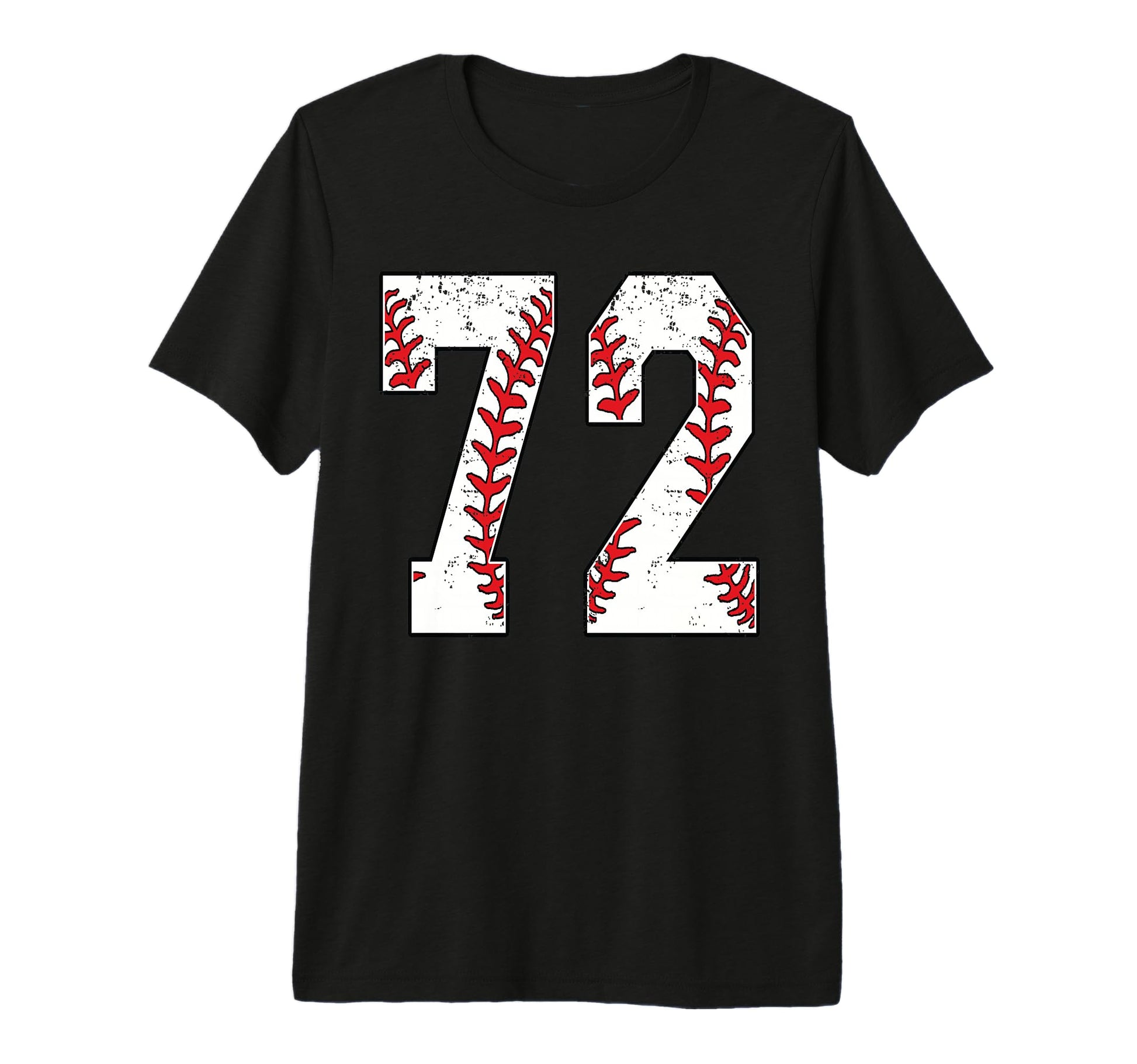 Number 72 Baseball 72 Jersey Number T-Shirt - Fun Novelty Design Men Women - T-Shirt, Sweatshirt, Hoodie