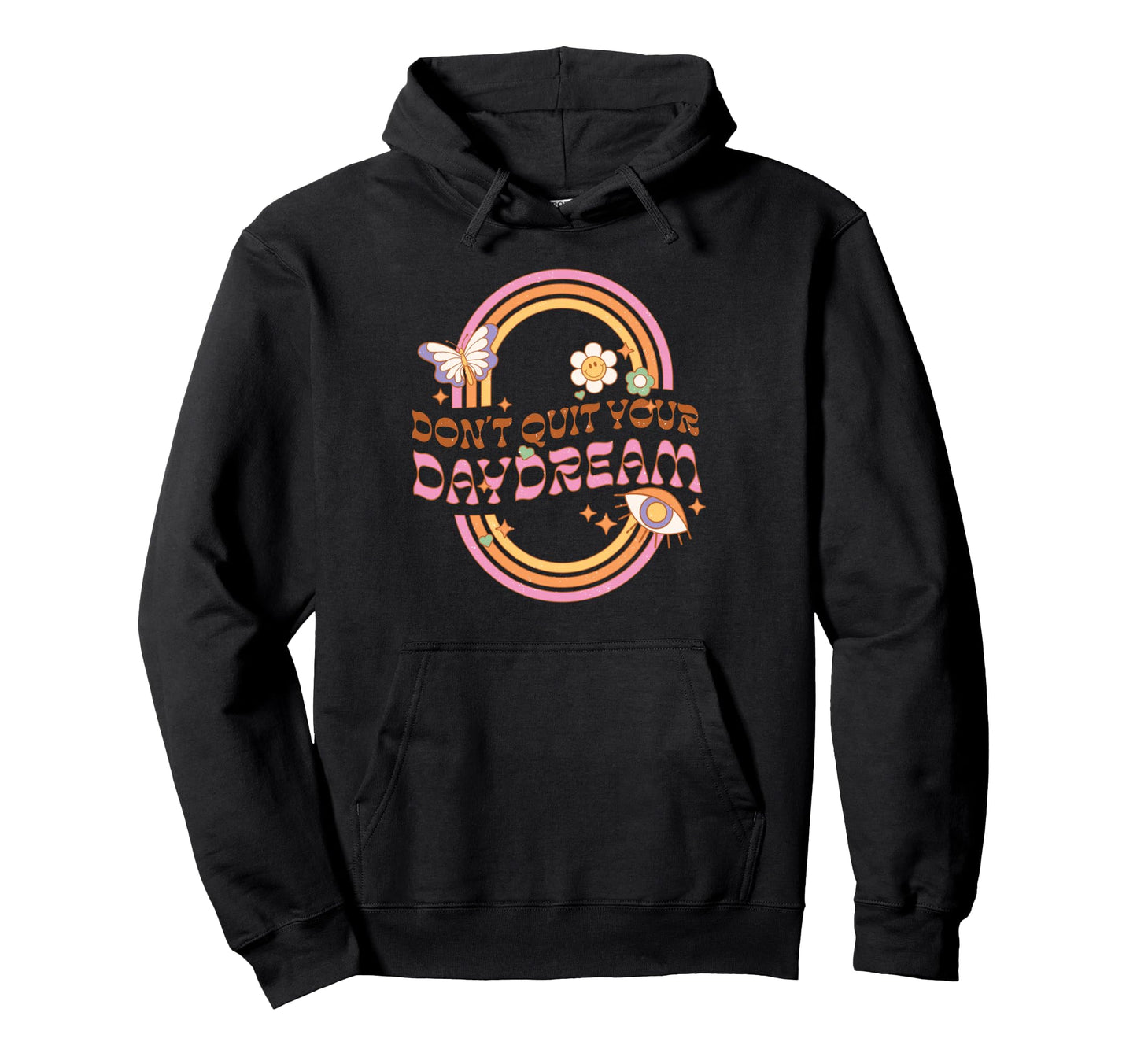 Rainbow Daisy Daydream Hoodie - Minimalist Print for Adults - T-Shirt, Sweatshirt, Hoodie