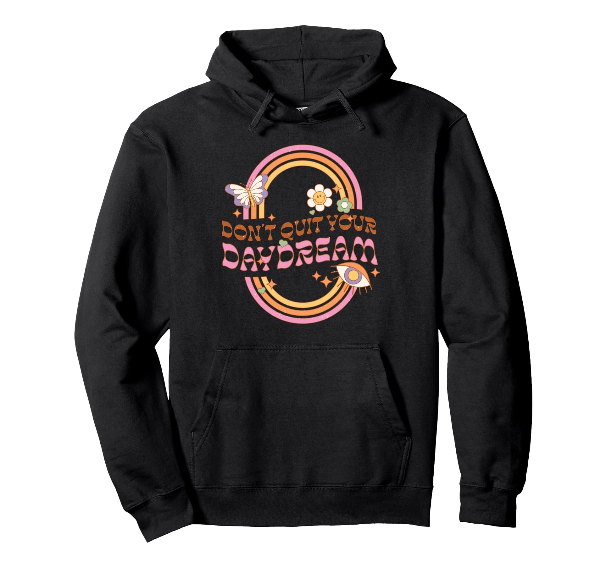 Rainbow Daisy Daydream Hoodie - Minimalist Print for Adults - T-Shirt, Sweatshirt, Hoodie