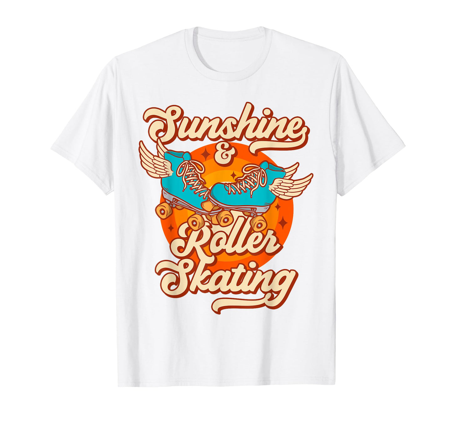 Roller Skating Skate 1970S Sunshine Roller T-Shirt - Trendy Graphic Unisex - T-Shirt, Sweatshirt, Hoodie