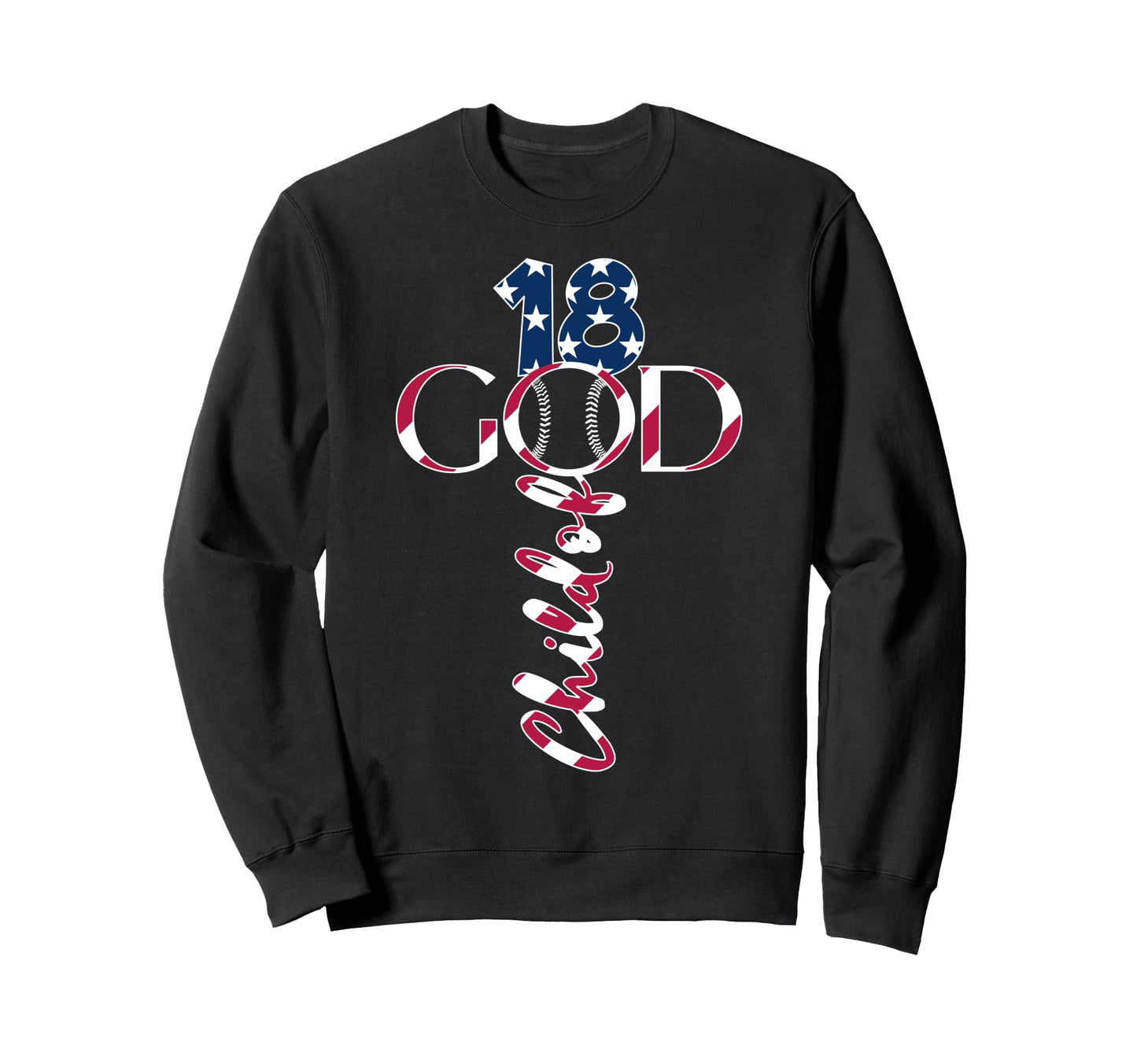 Baseball Jesus 18 Years Child God Sweatshirt - Minimalist Print Men Women - T-Shirt, Sweatshirt, Hoodie