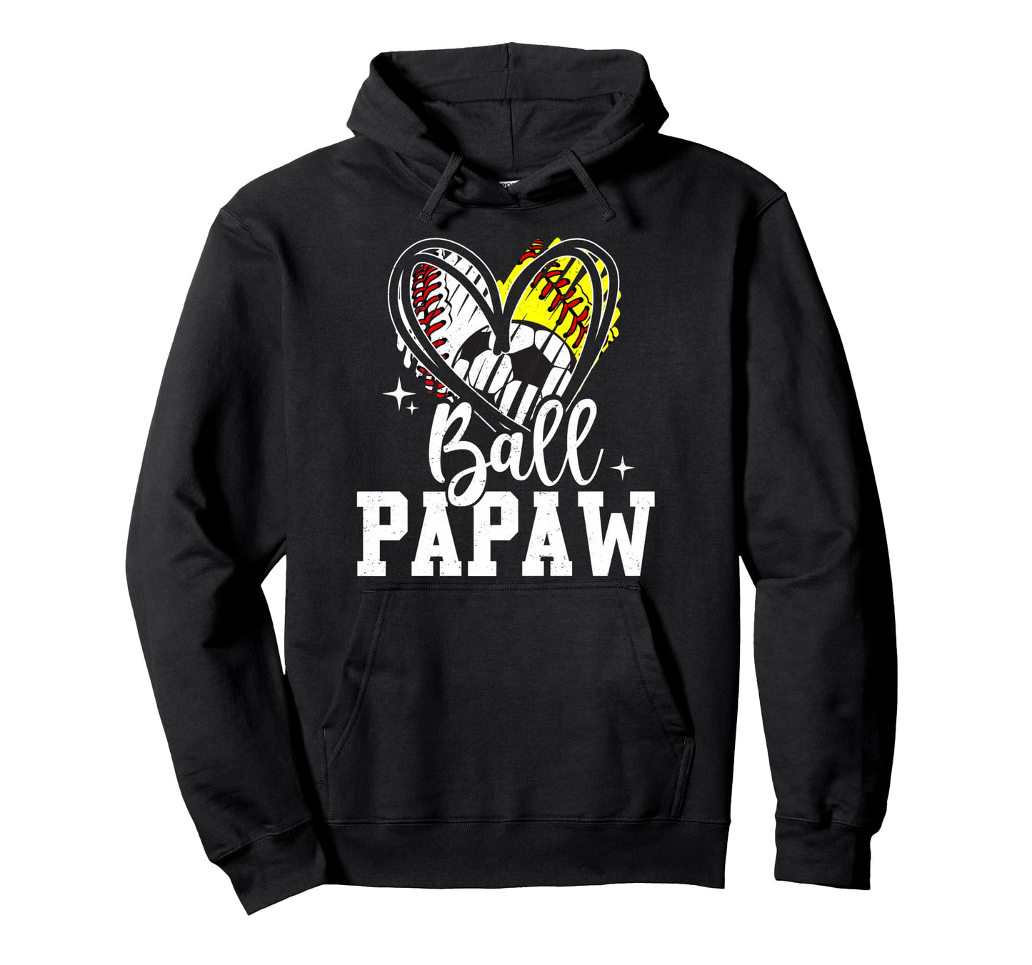 Ball Papaw Baseball Softball Soccer Hoodie - Custom Art Print for Adults - T-Shirt, Sweatshirt, Hoodie