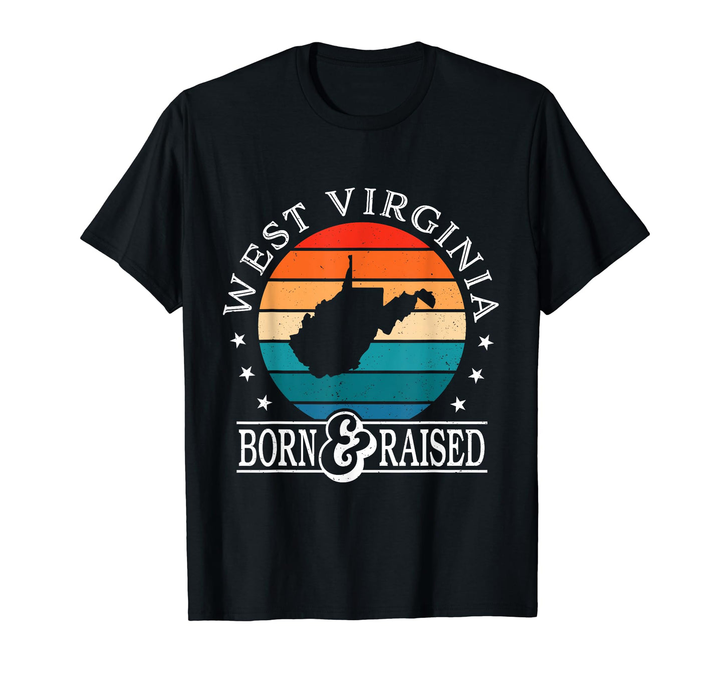 West Virginia Usa Born Raised Us State T-Shirt - Minimalist Print Unisex - T-Shirt, Sweatshirt, Hoodie