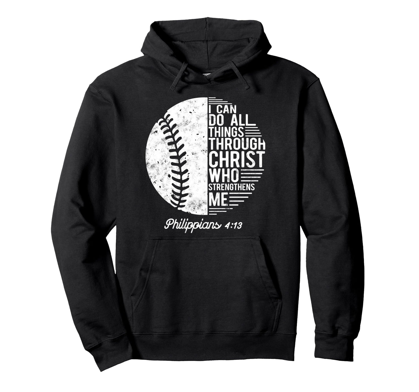 Christian Baseball I Can Do All Hoodie - Minimalist Print for Adults - T-Shirt, Sweatshirt, Hoodie