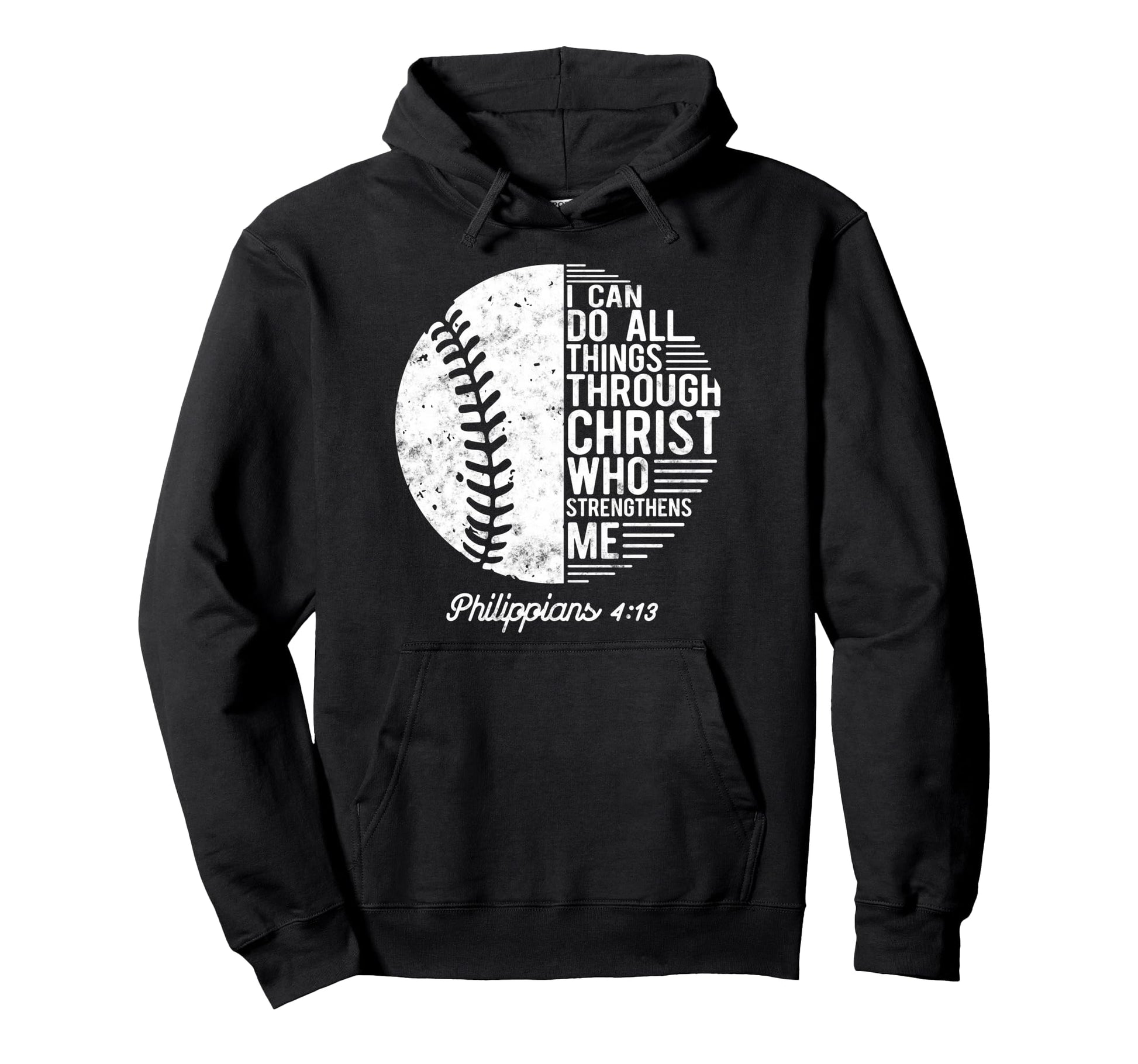 Christian Baseball I Can Do All Hoodie - Minimalist Print for Adults - T-Shirt, Sweatshirt, Hoodie