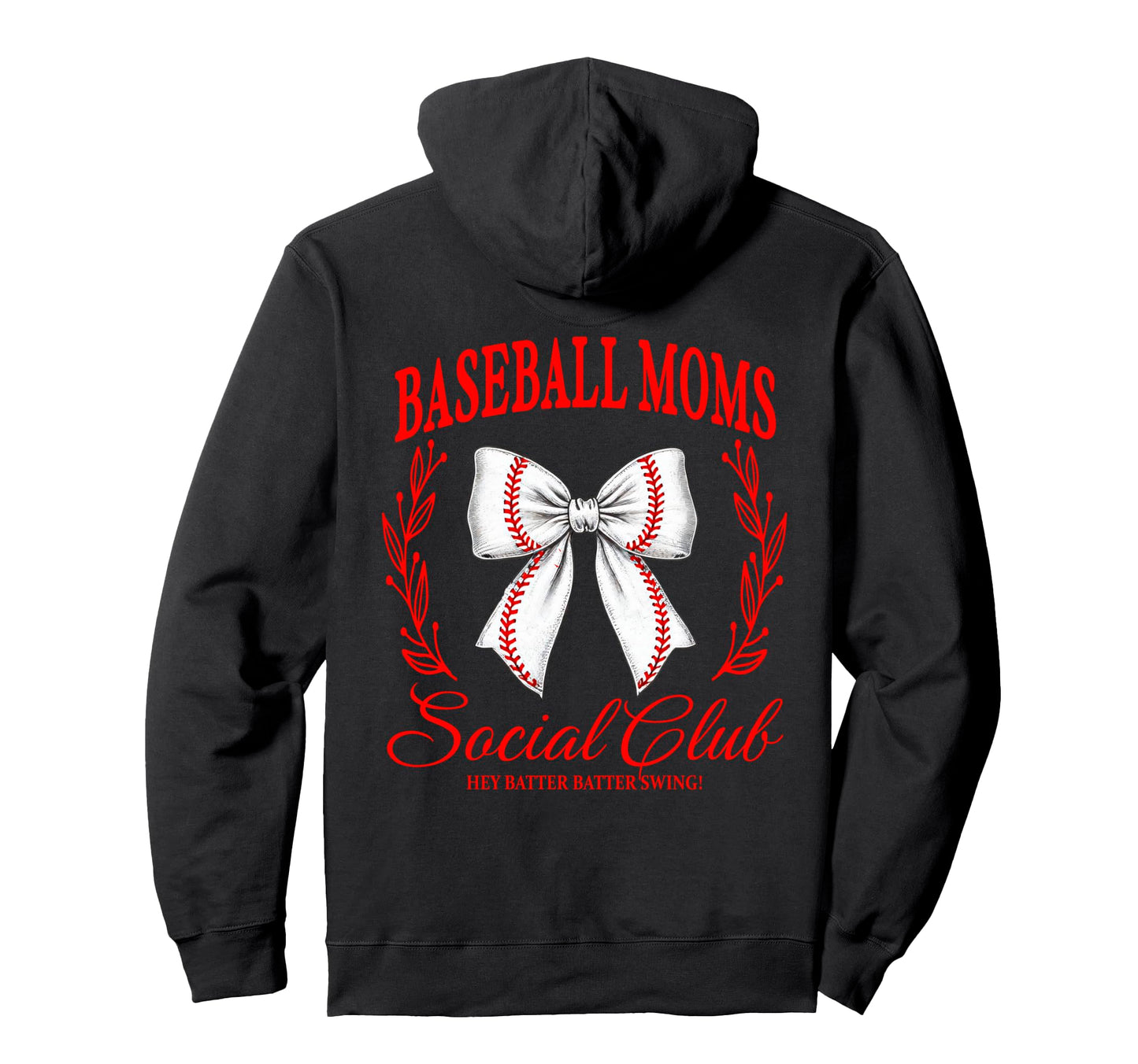 Baseball Moms Social Club Coquette Bow Hoodie - Casual Everyday Wear Unisex - T-Shirt, Sweatshirt, Hoodie