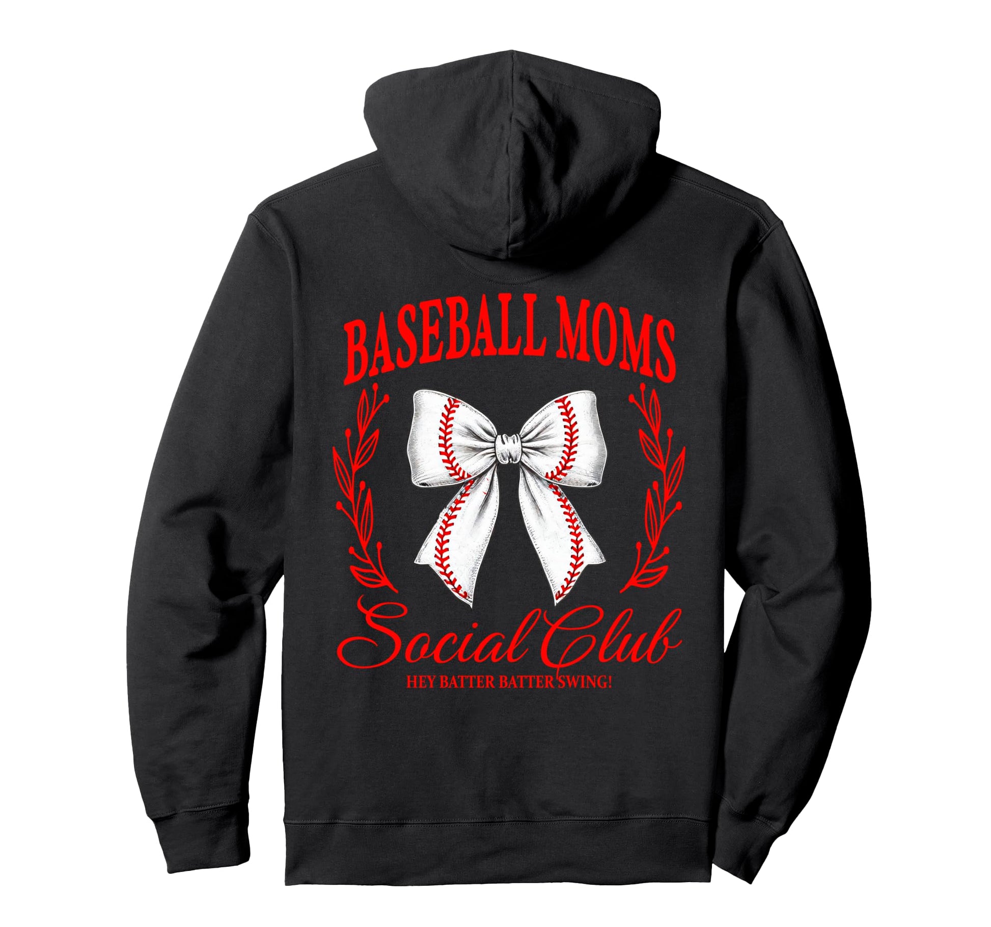 Baseball Moms Social Club Coquette Bow Hoodie - Casual Everyday Wear Unisex - T-Shirt, Sweatshirt, Hoodie