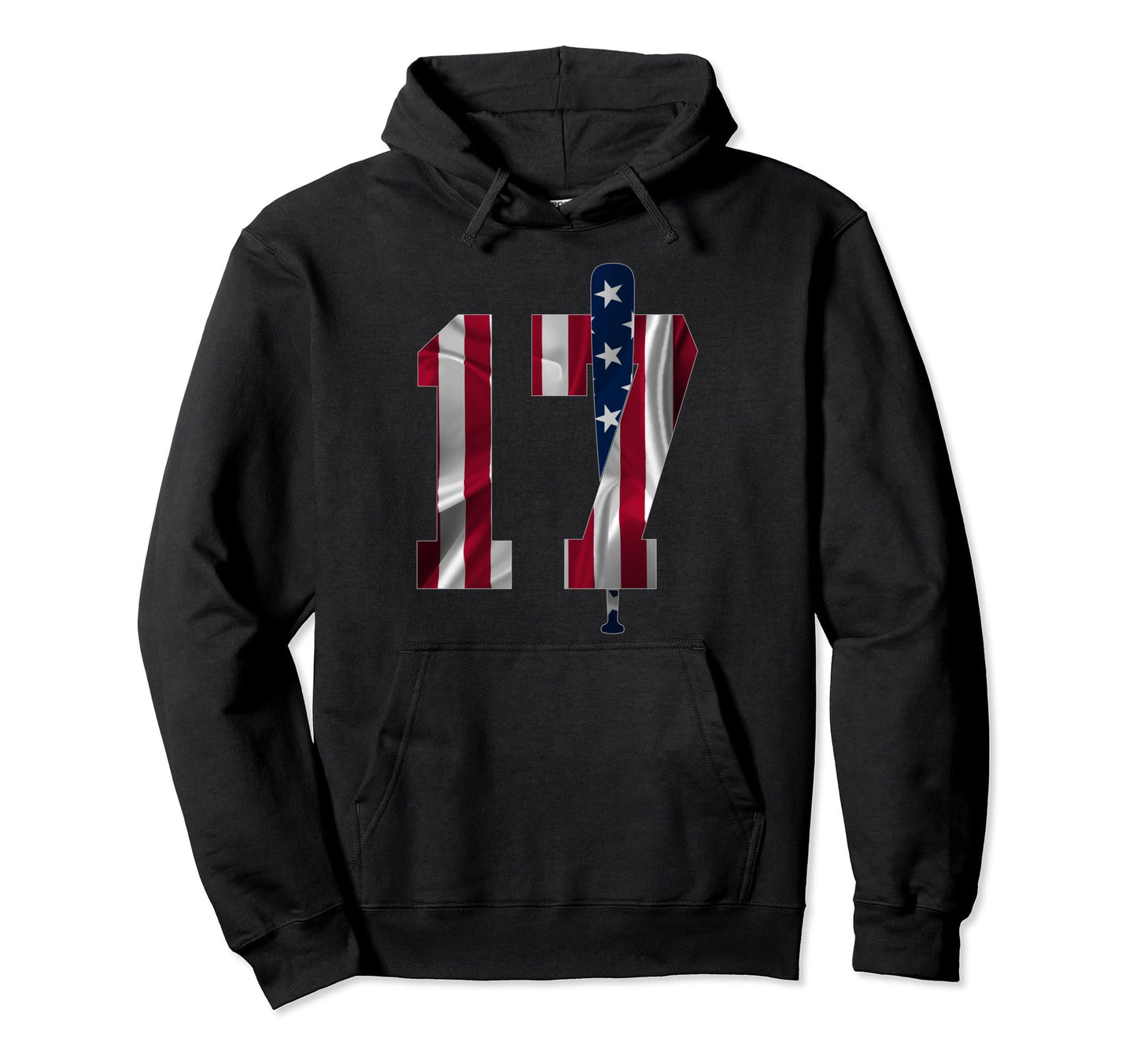Number 17 Years Baseball 17Th Birthday Hoodie - Custom Art Print for Adults - T-Shirt, Sweatshirt, Hoodie