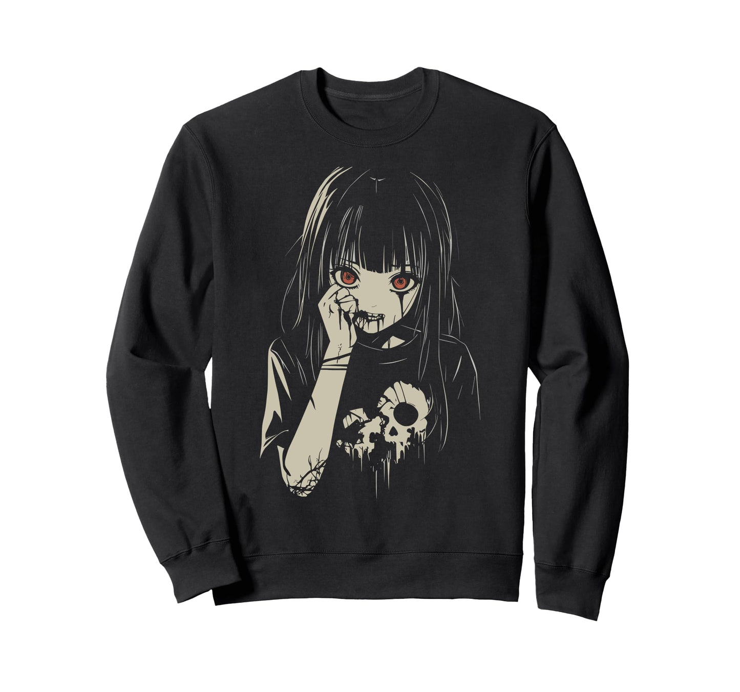 Anime Horror Aesthetic Soft Grunge Sweatshirt - Graphic Print Men Women - T-Shirt, Sweatshirt, Hoodie
