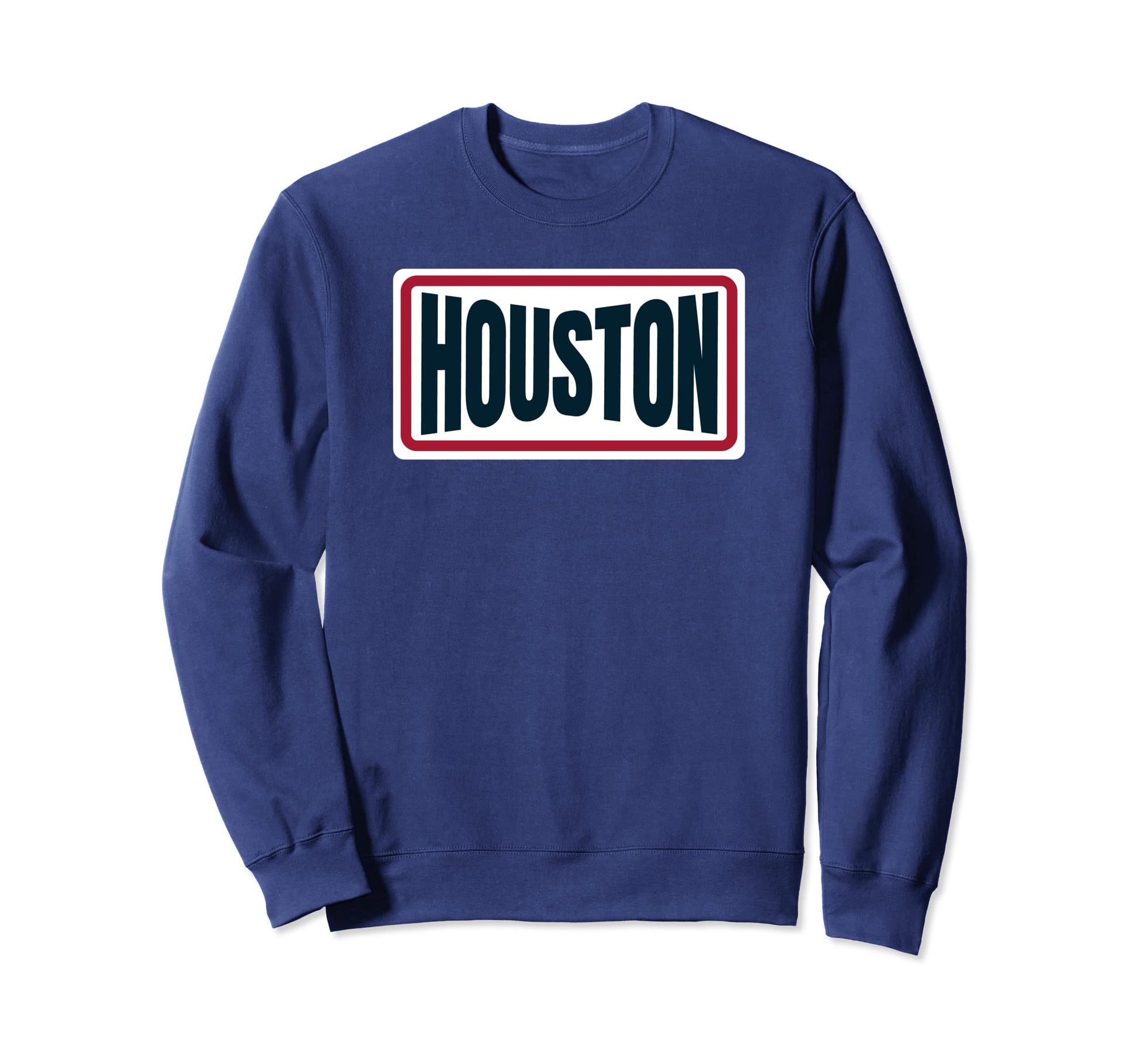 Houston Blue Red Horizontal Stripes Sweatshirt - Unique Graphic Men Women - T-Shirt, Sweatshirt, Hoodie