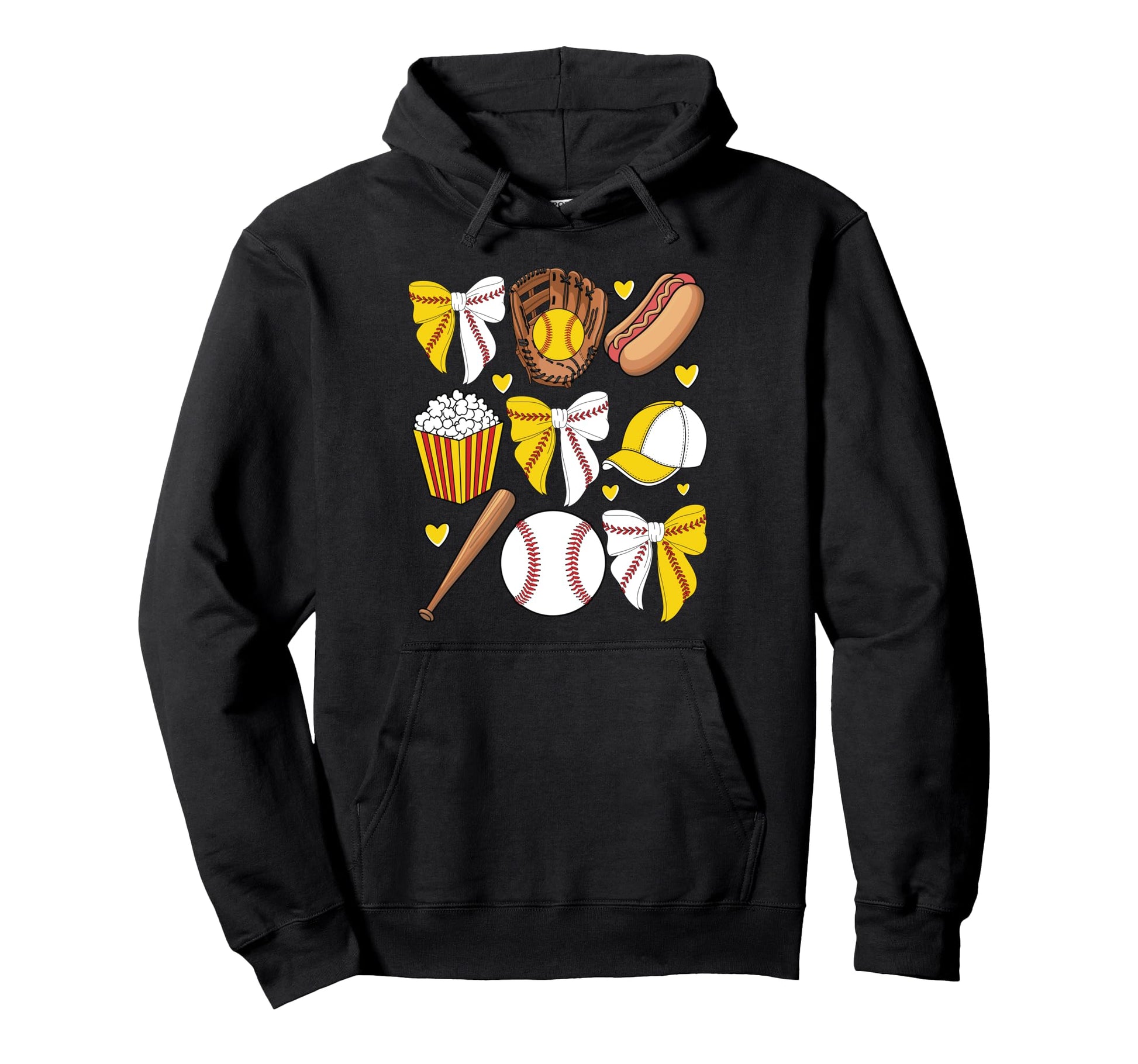 Half Baseball And Softball Mom Mama Hoodie - Streetwear Style Men Women - T-Shirt, Sweatshirt, Hoodie