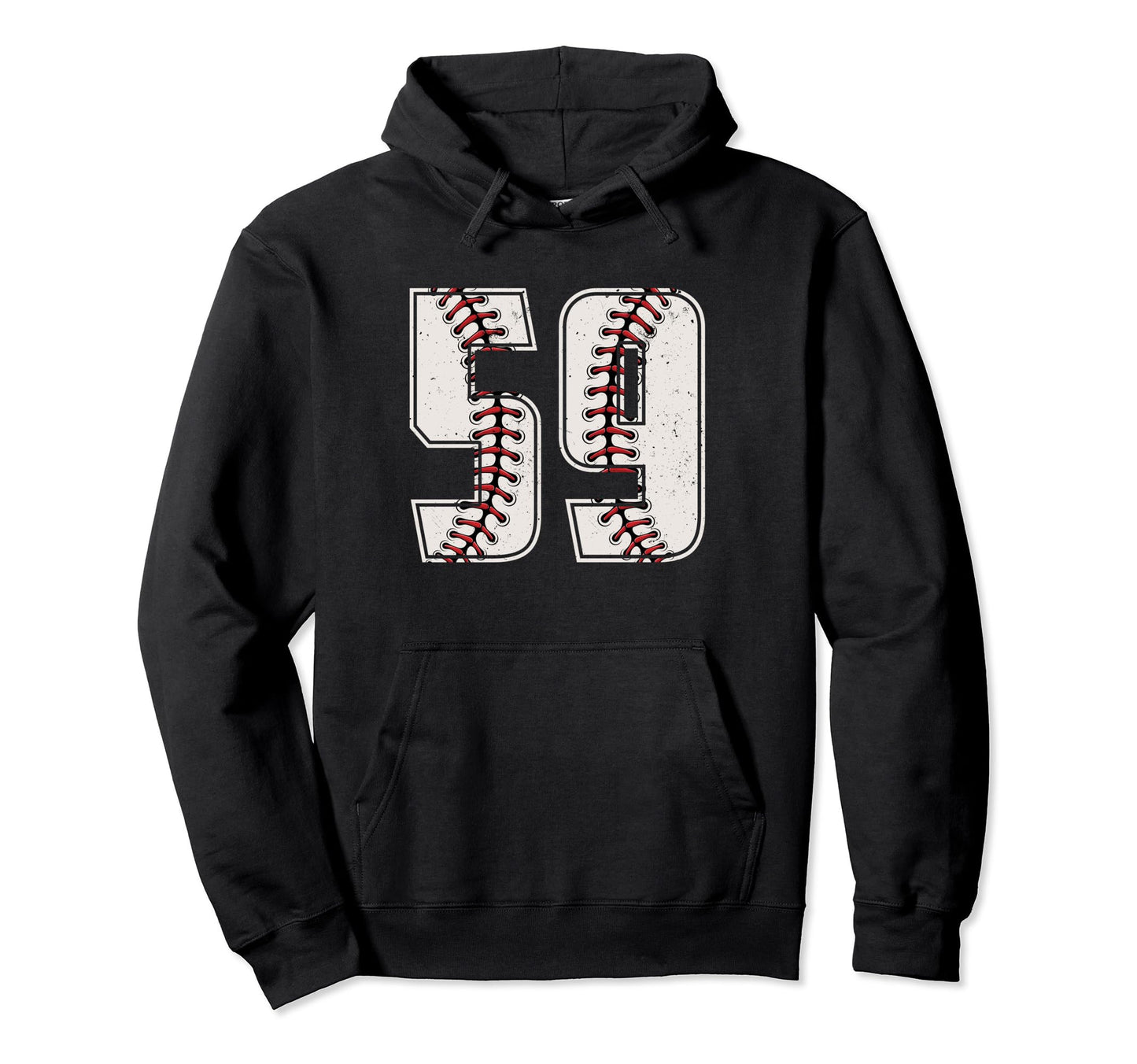 Baseball Player Number 59 Fifty Nine Hoodie - Trendy Graphic Men Women - T-Shirt, Sweatshirt, Hoodie